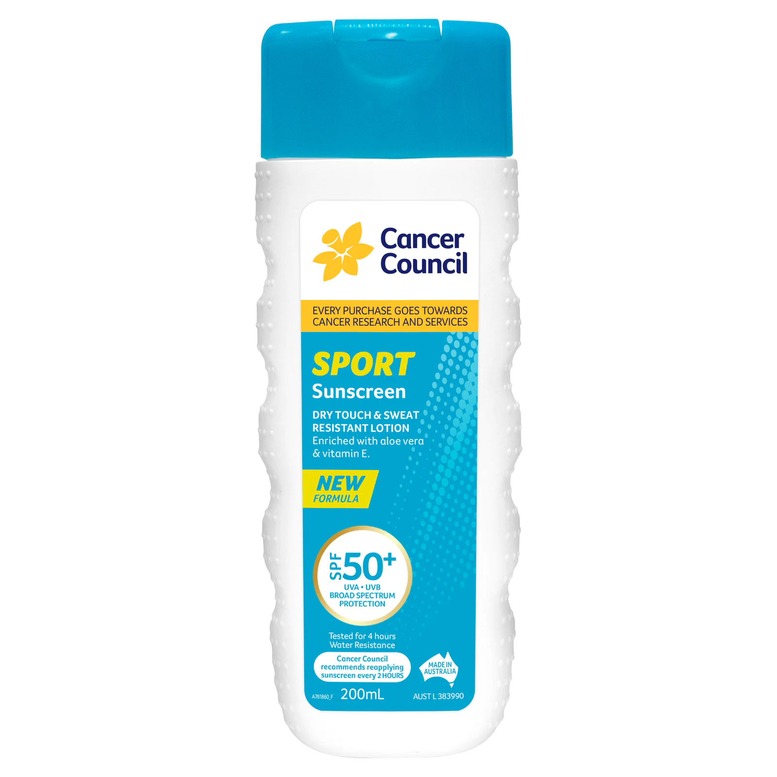 Cancer Council Sport Dry Touch Sunscreen Lotion SPF50+ 200ml