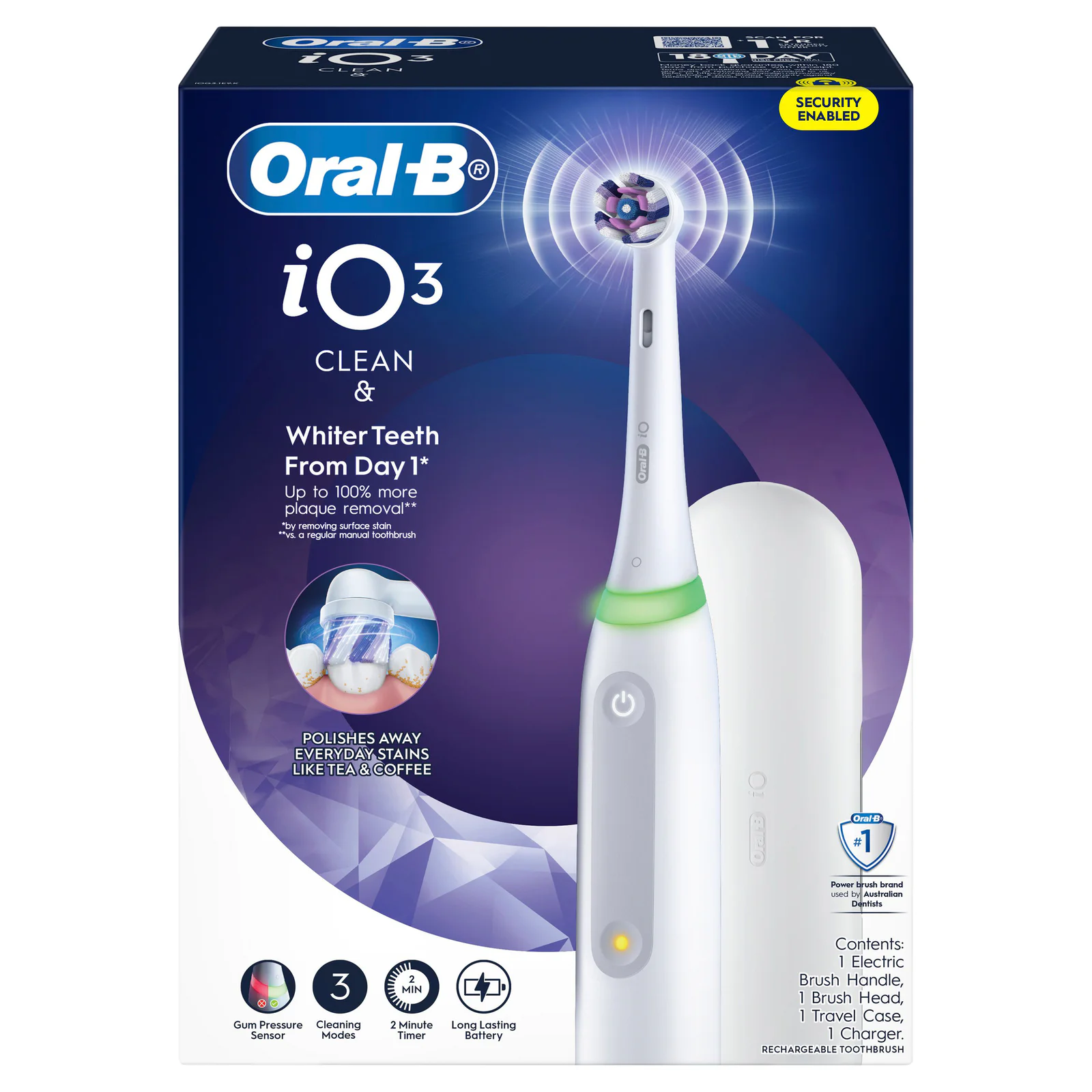 Oral-B iO 3 Clean & Whiten Quite White Electric Toothbrush 1 each