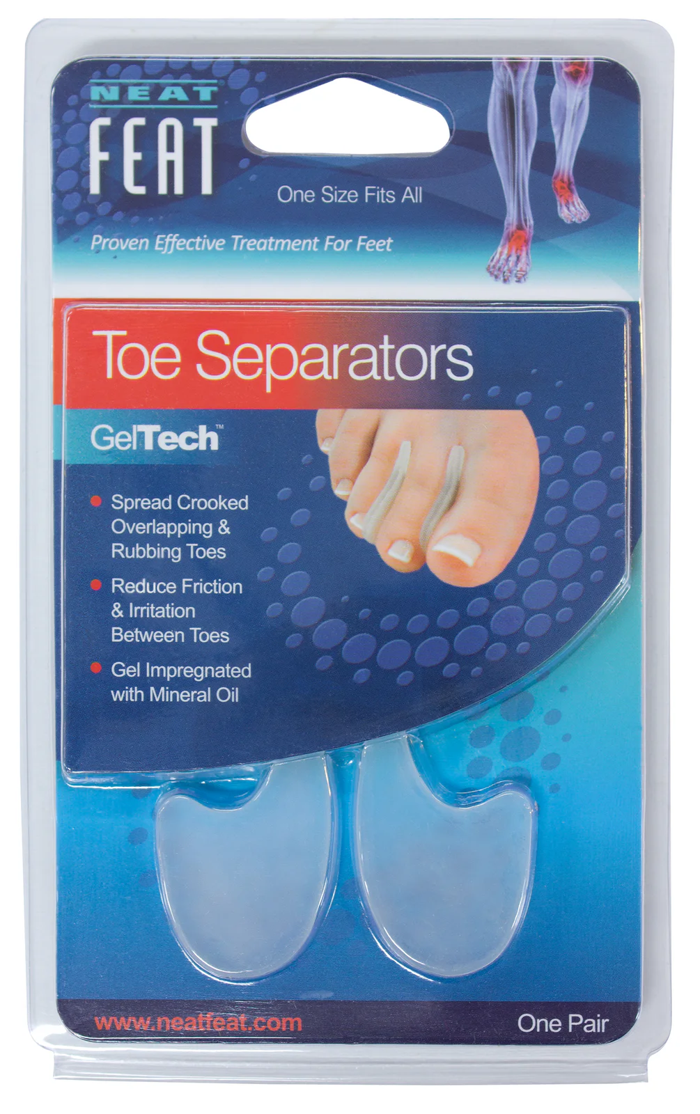 Neat Feat Gel Toe Separators 1 pair
