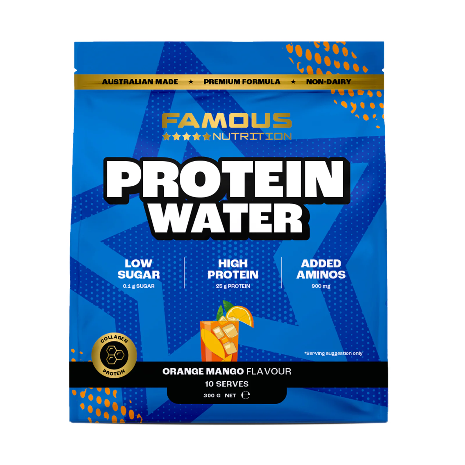 Famous Nutrition Protein Water Orange & Mango 300g