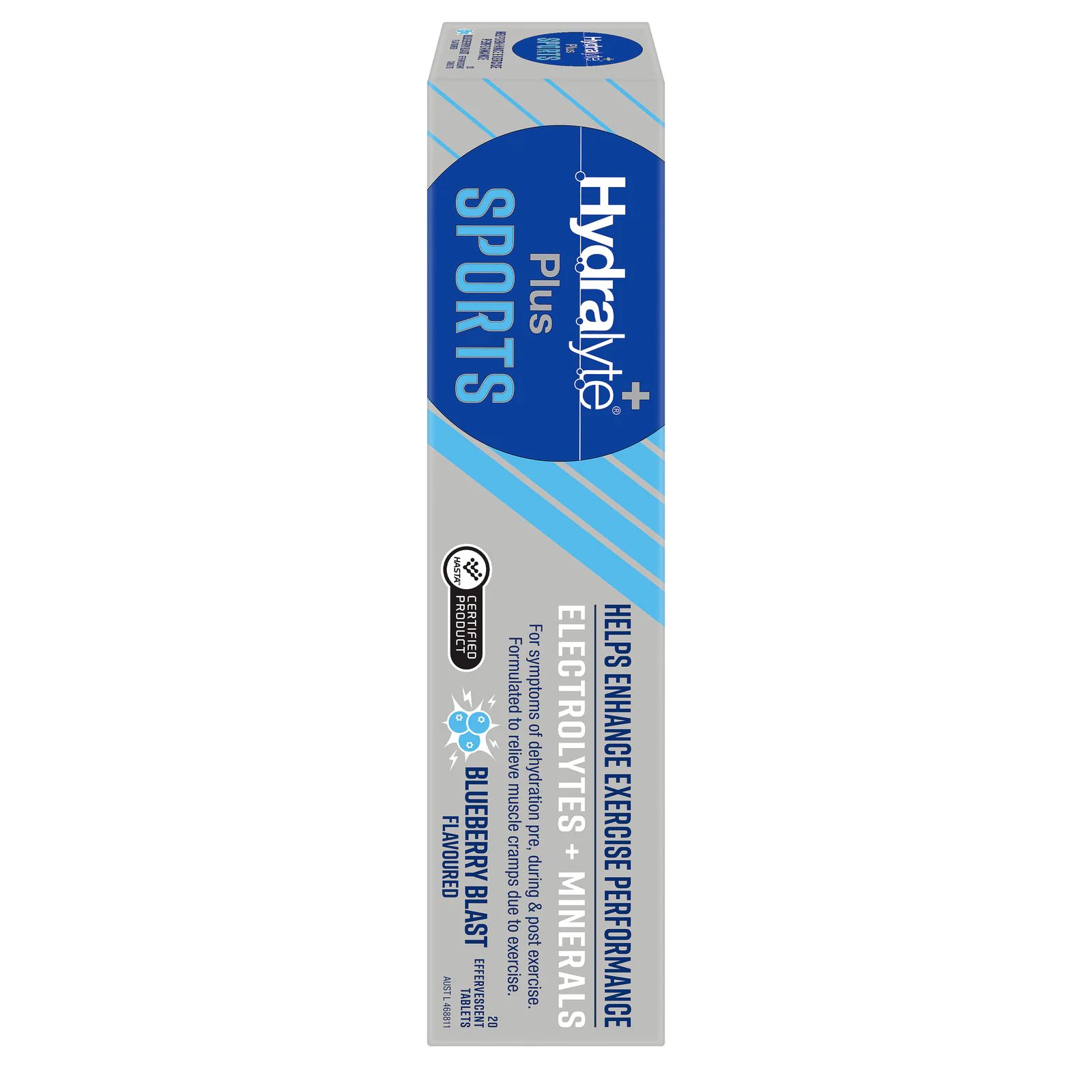 Hydralyte Plus Sports Effervescent Blueberry Blast 20 tablets