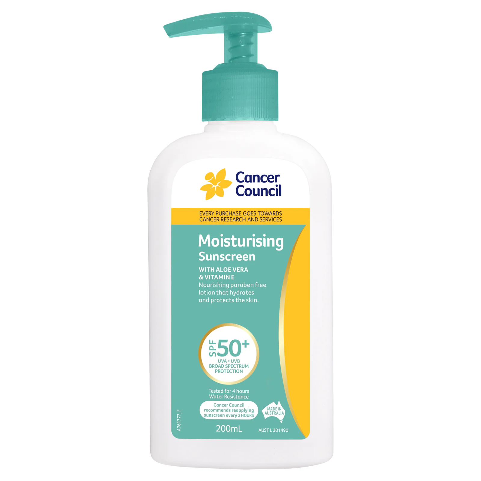 Cancer Council Moisturising Sunscreen SPF 50+ Pump 200mL
