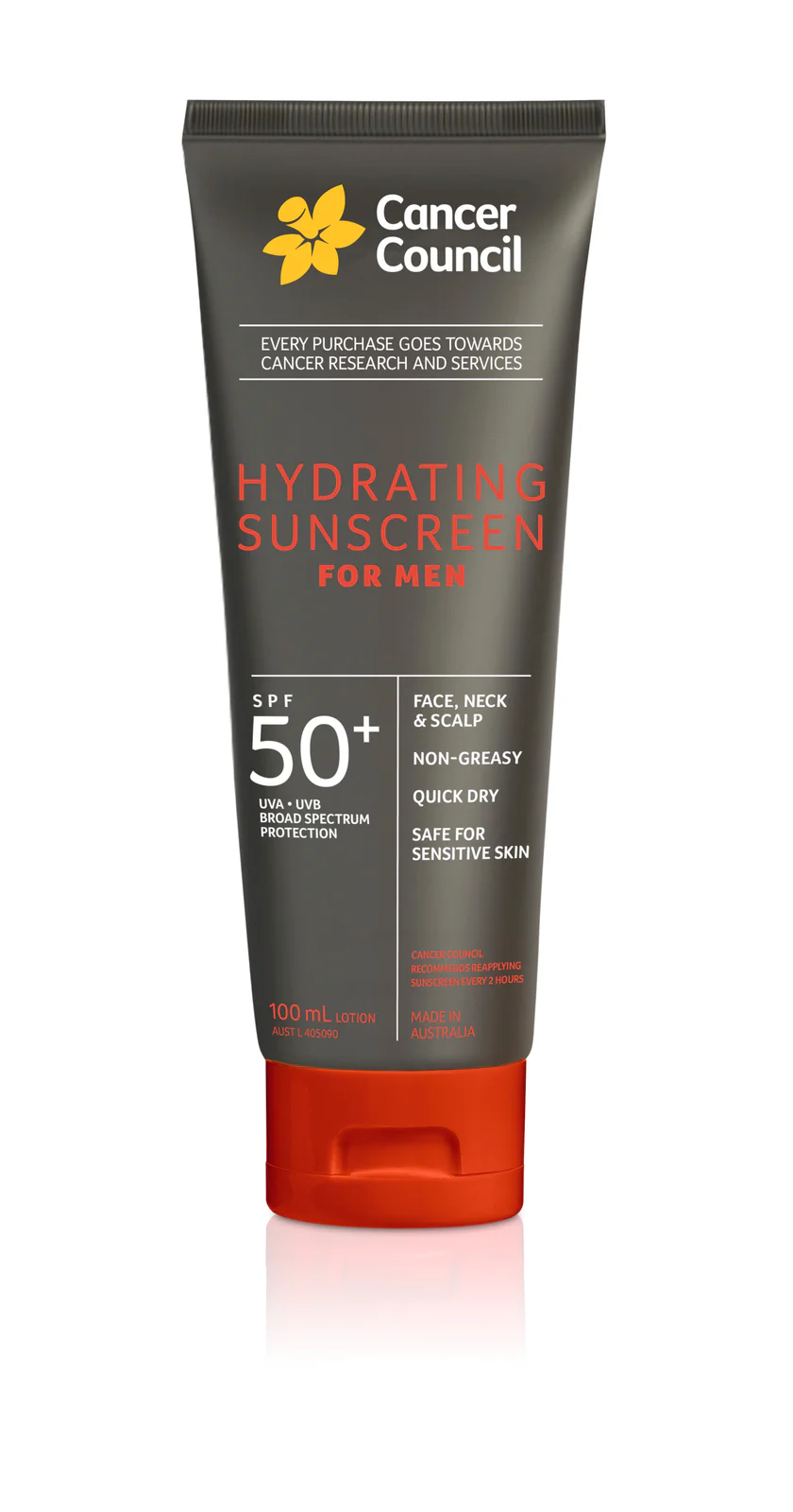 Cancer Council Hydrating Sunscreen For Men SPF50 + 100ml