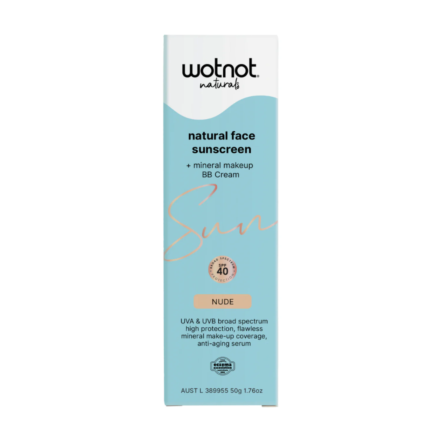 Wotnot Natural Zinc Sunscreen & BB+ Cream Nude 50g