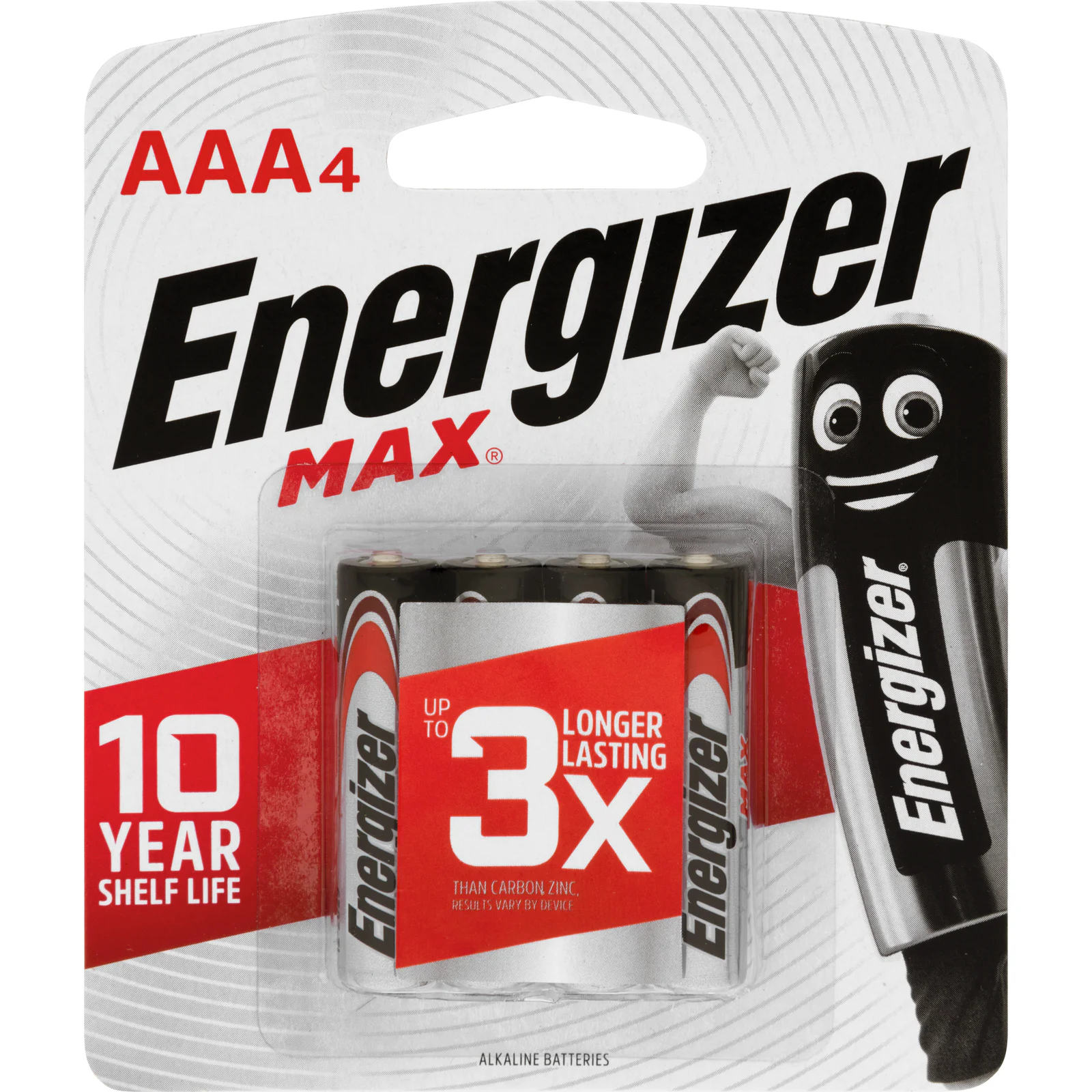 Energizer Battery Max E92 BP4T AAA - 4 pack