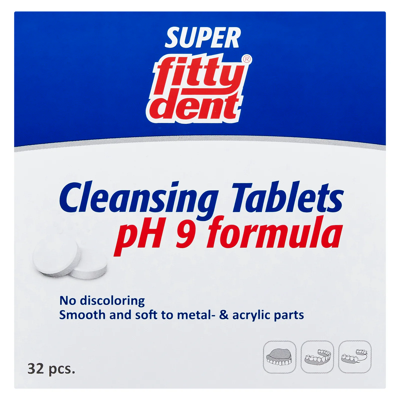 Fittydent Super Denture Cleansing Tablets 32 Pack