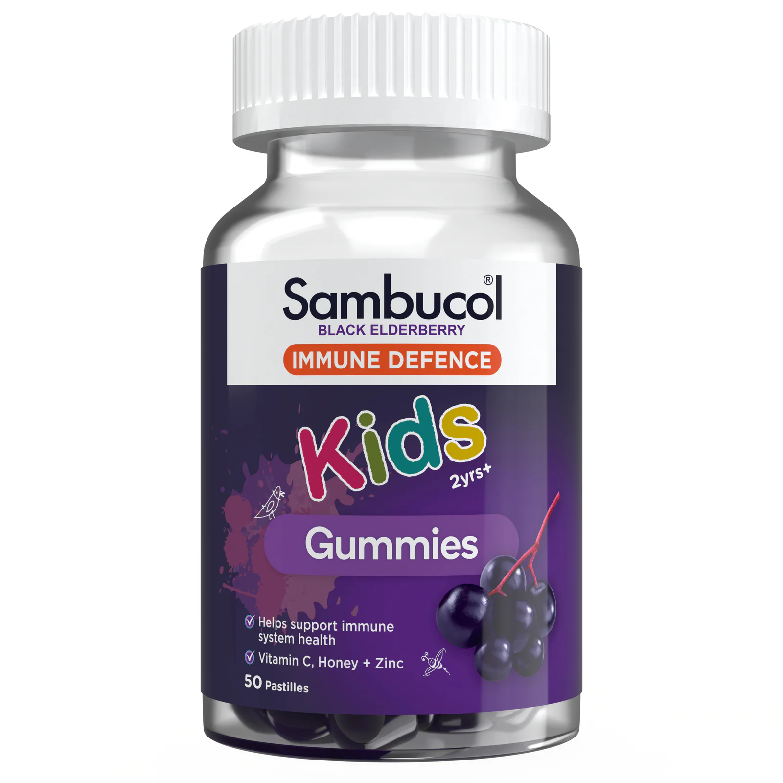 Sambucol Kids Immune Defence Gummies 50 pastilles