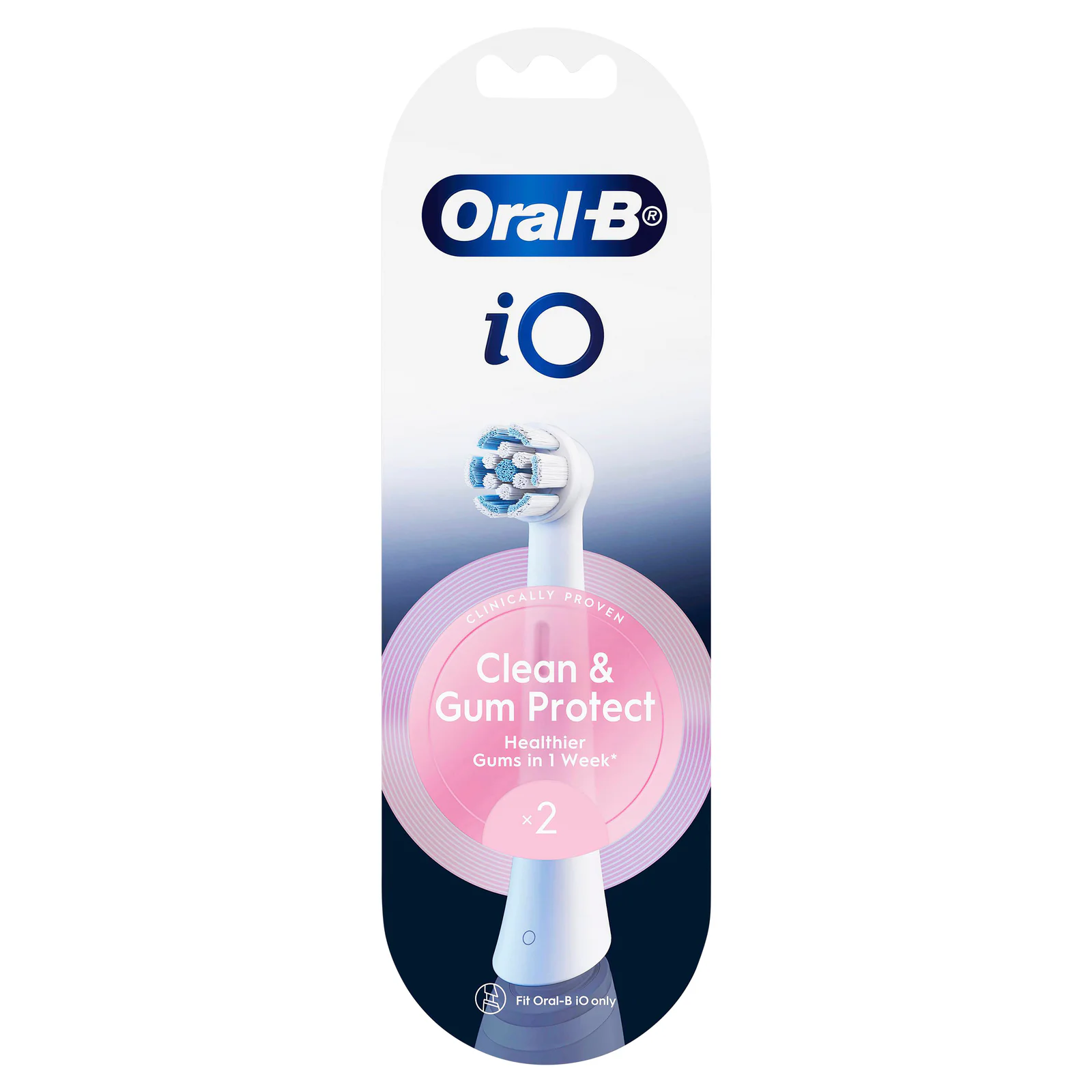 Oral-B iO Gentle Care Replacement Brush Heads White 2 Pack