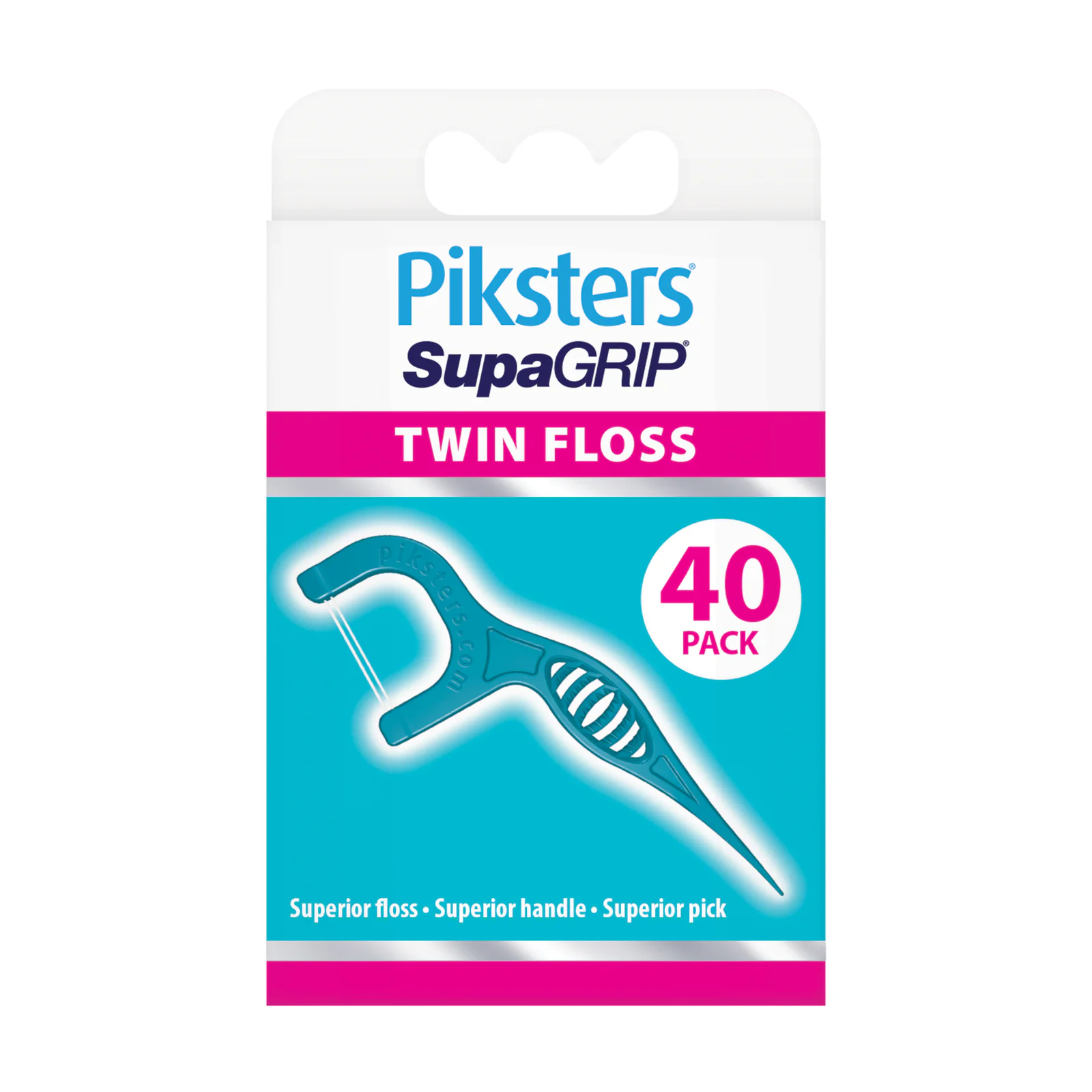 Piskters Supagrip Floss Picks Twin 40 pack
