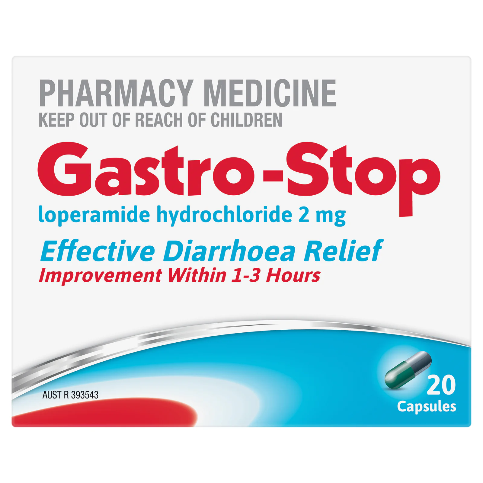 Gastro-Stop Diarrhoea Relief Loperamide 2mg - 20 capsules