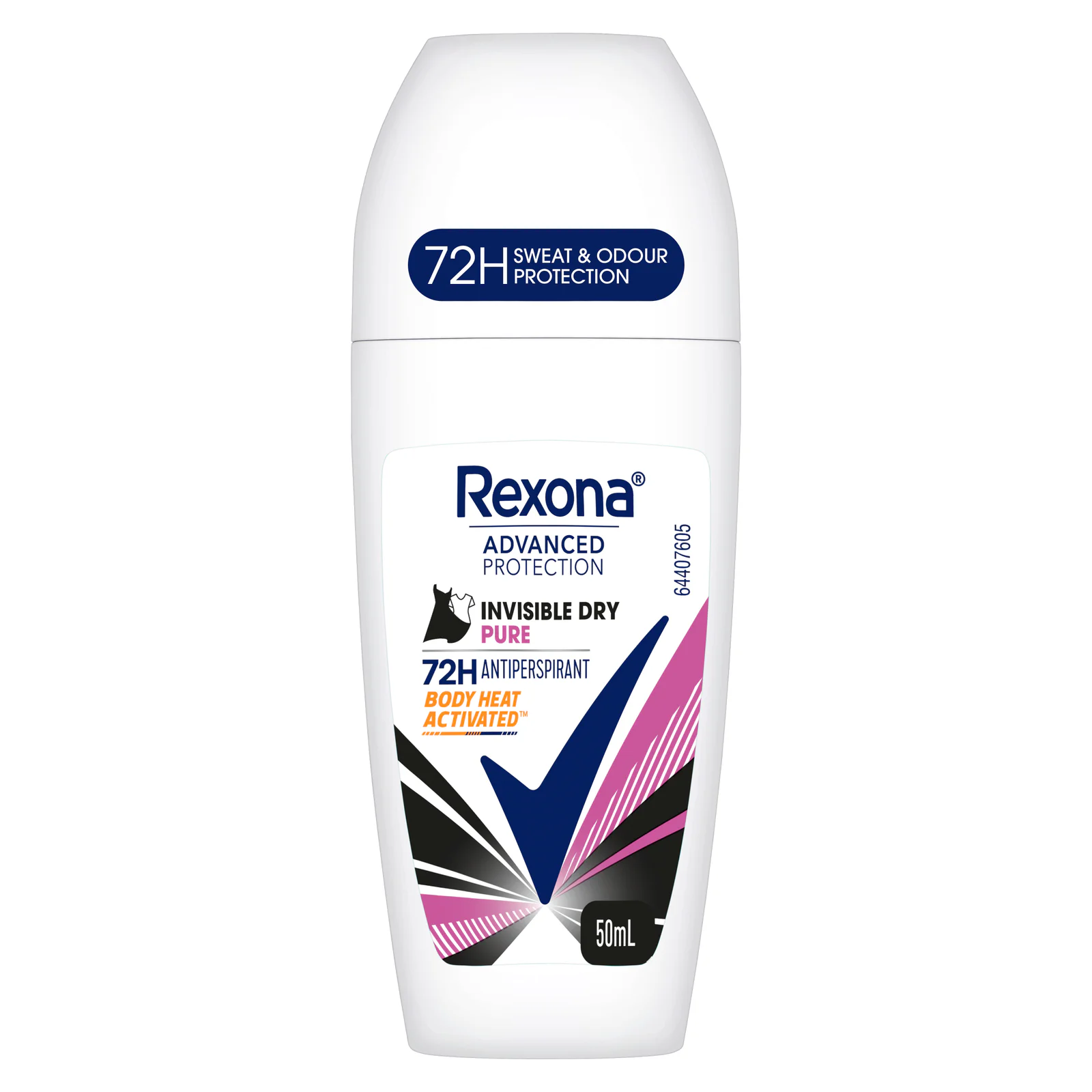 Rexona Advanced Protection Invisible Pure Antiperspirant Roll On 50ml