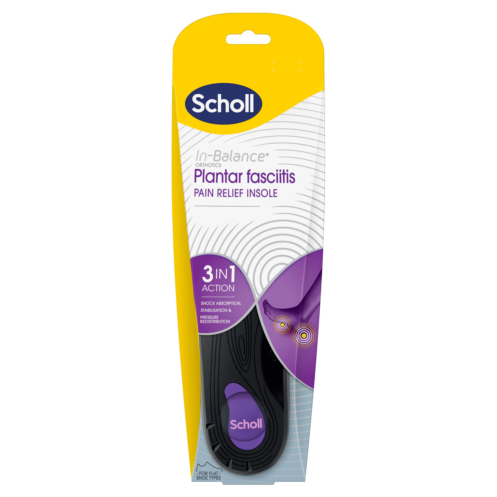Scholl In Balance Pain Relief Plantar Fasciitis Orthotics - Medium 1 pair