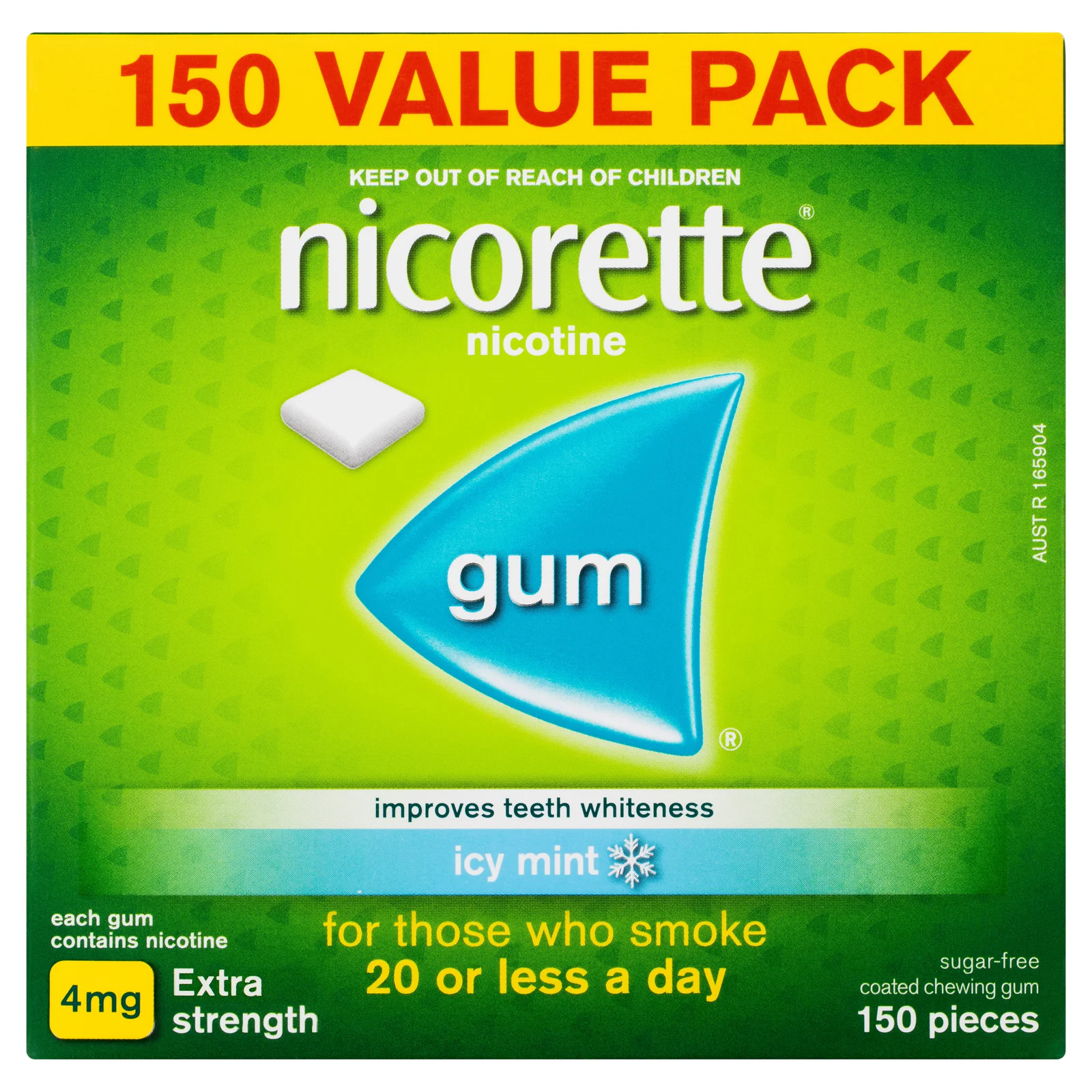 Nicorette Icy Mint Gum 4mg - 150 pieces
