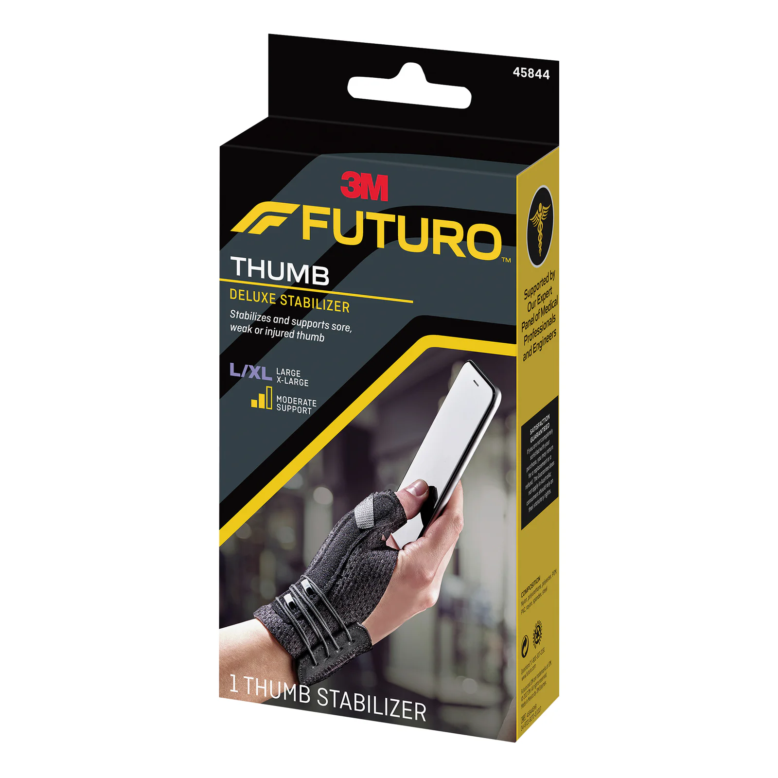 Futuro Deluxe Thumb Stabiliser Black Large/Extra Large 1 each