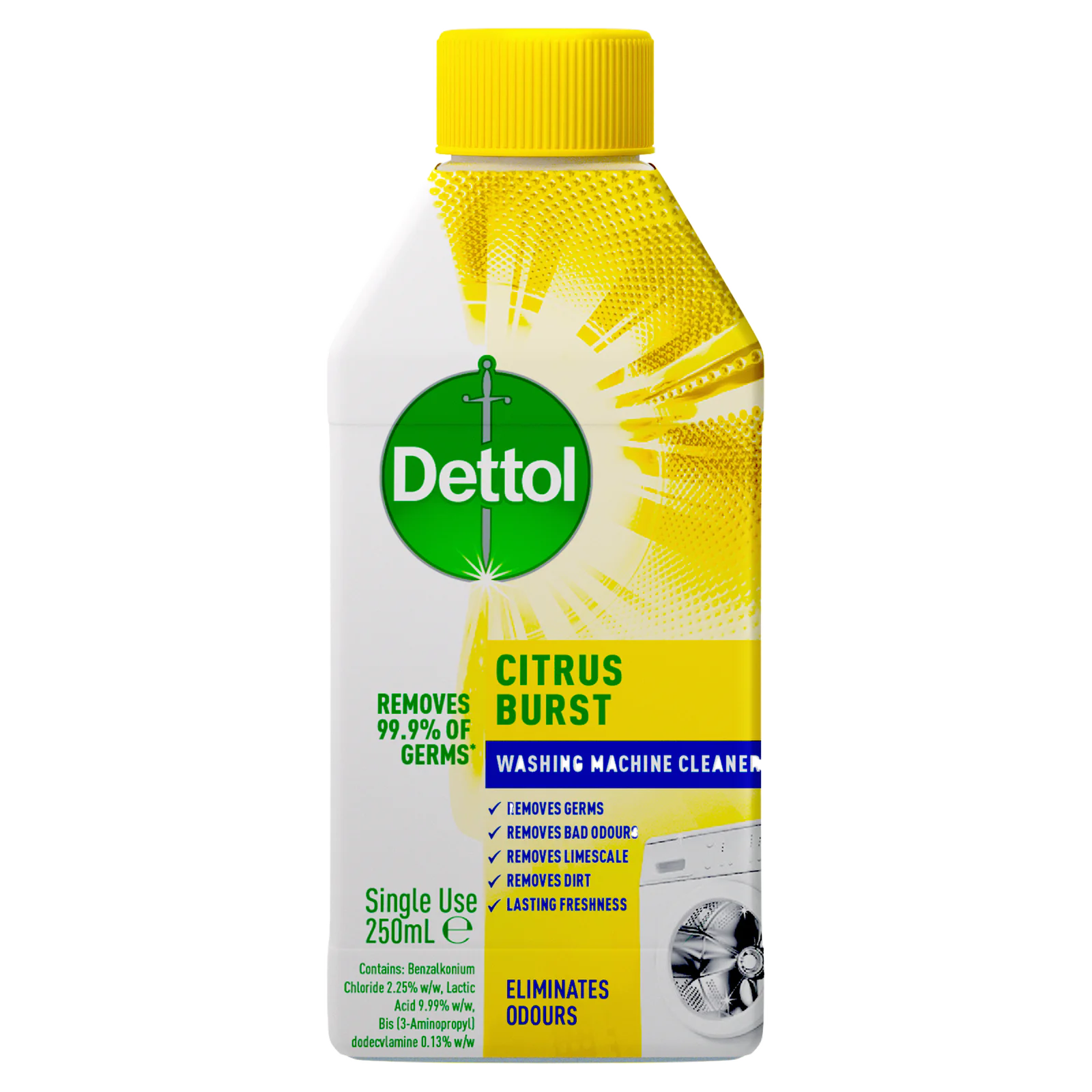 Dettol Washing Machine Cleaner Citrus Burst 250ml