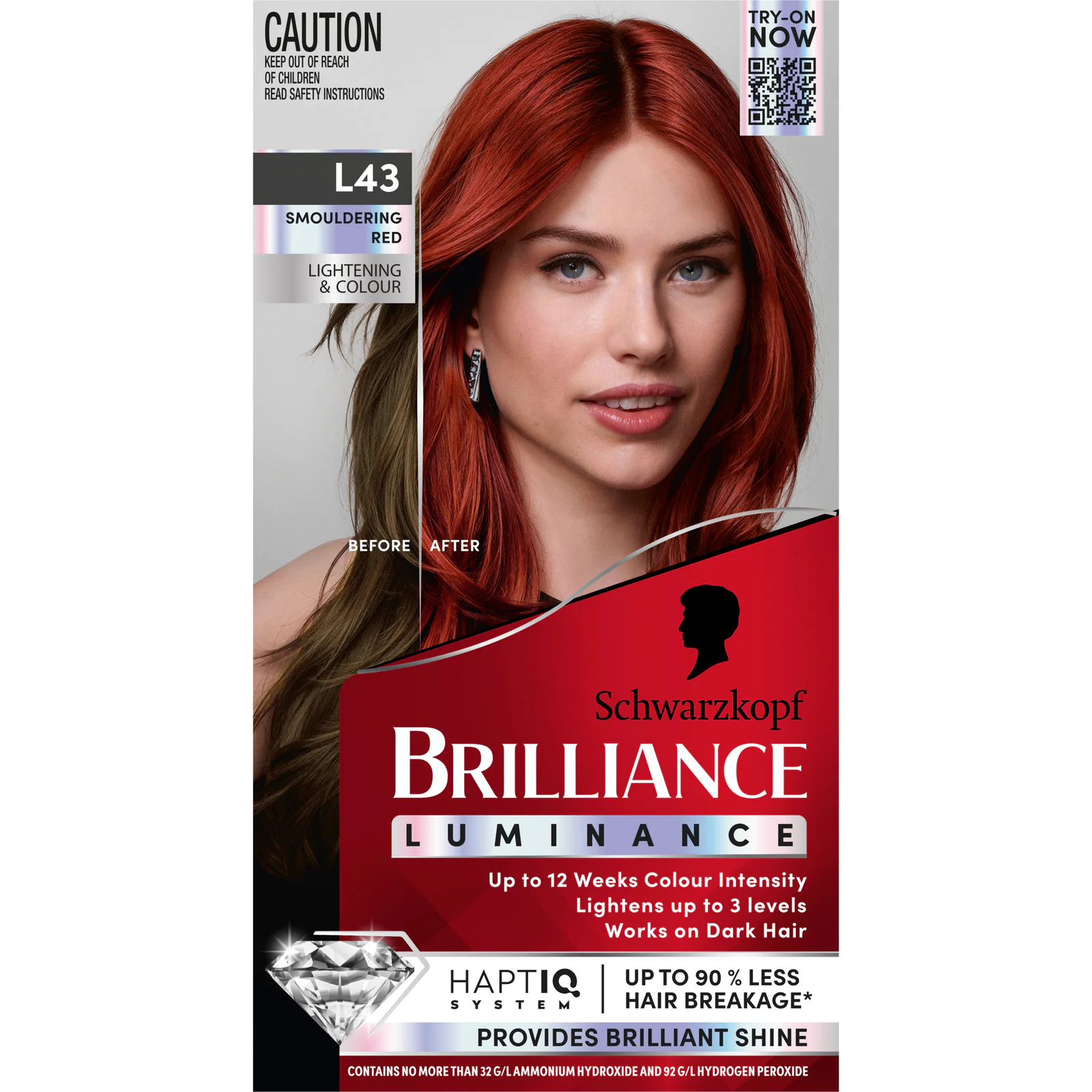Schwarzkopf Brilliance L43 Smouldering Red 1 pack