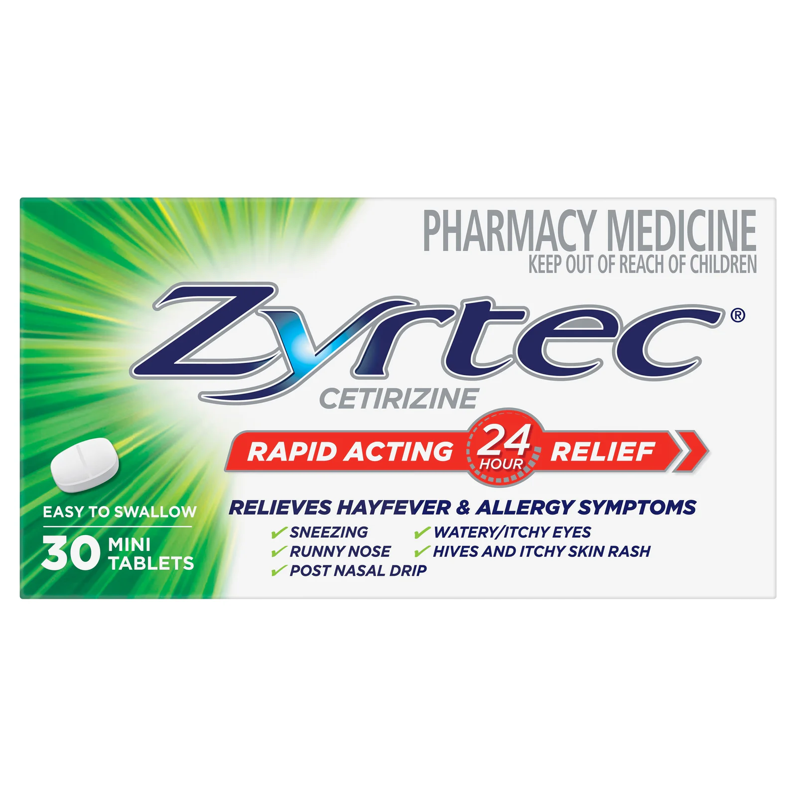 Zyrtec 10mg - 30 tablets
