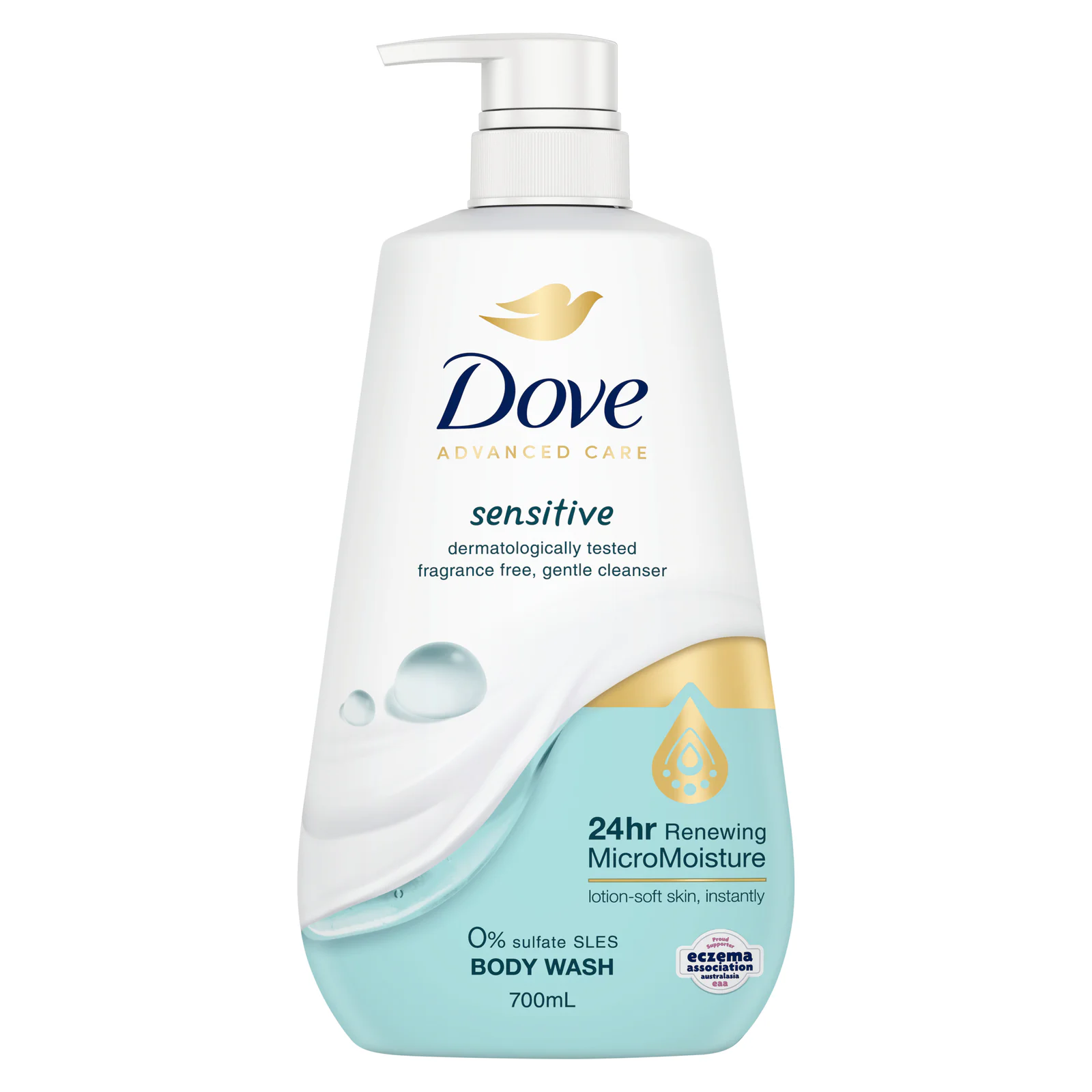 Dove Advanced Care Sensitive Body Wash 700mL