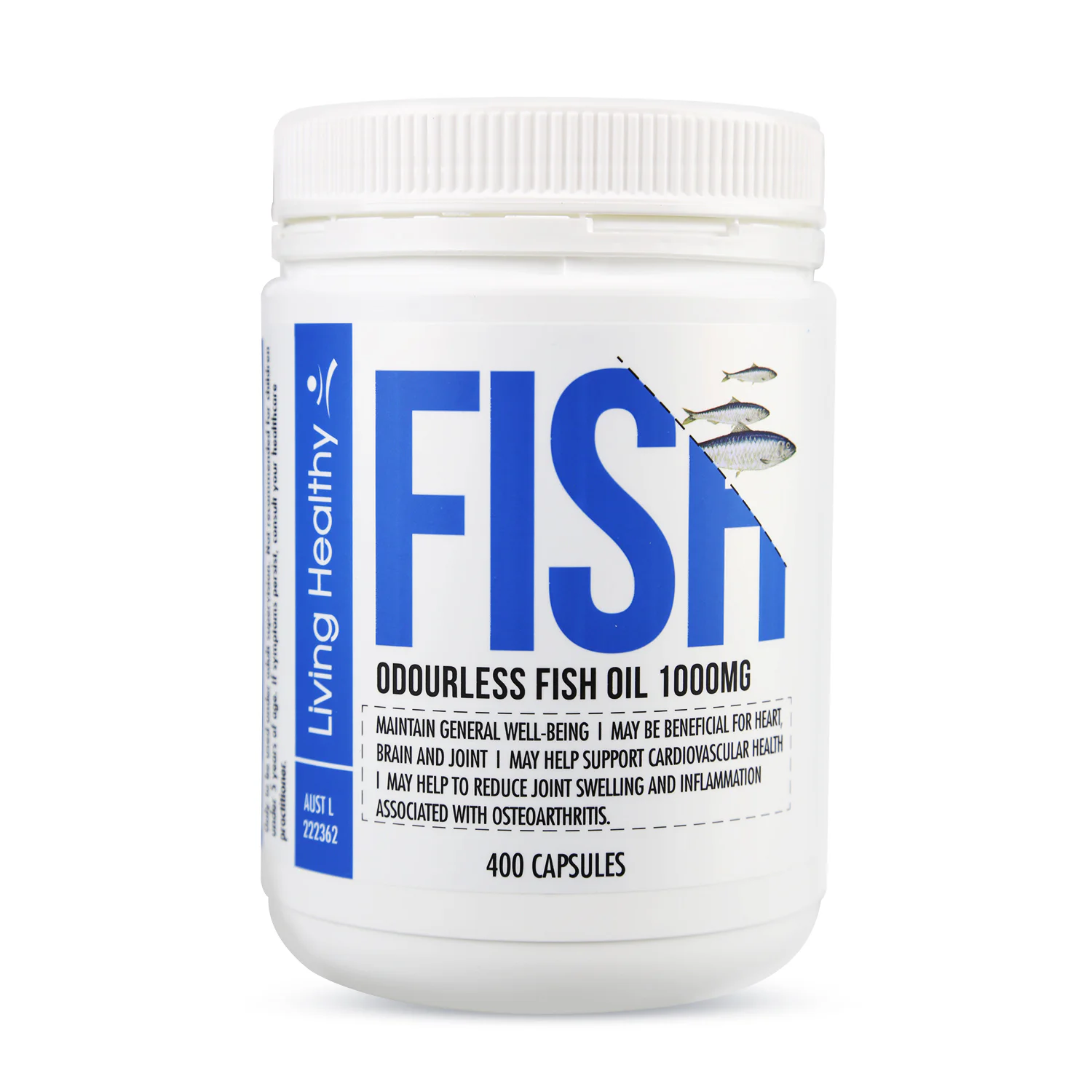 Living Healthy Odourless Fish Oil 1000mg - 400 capsules