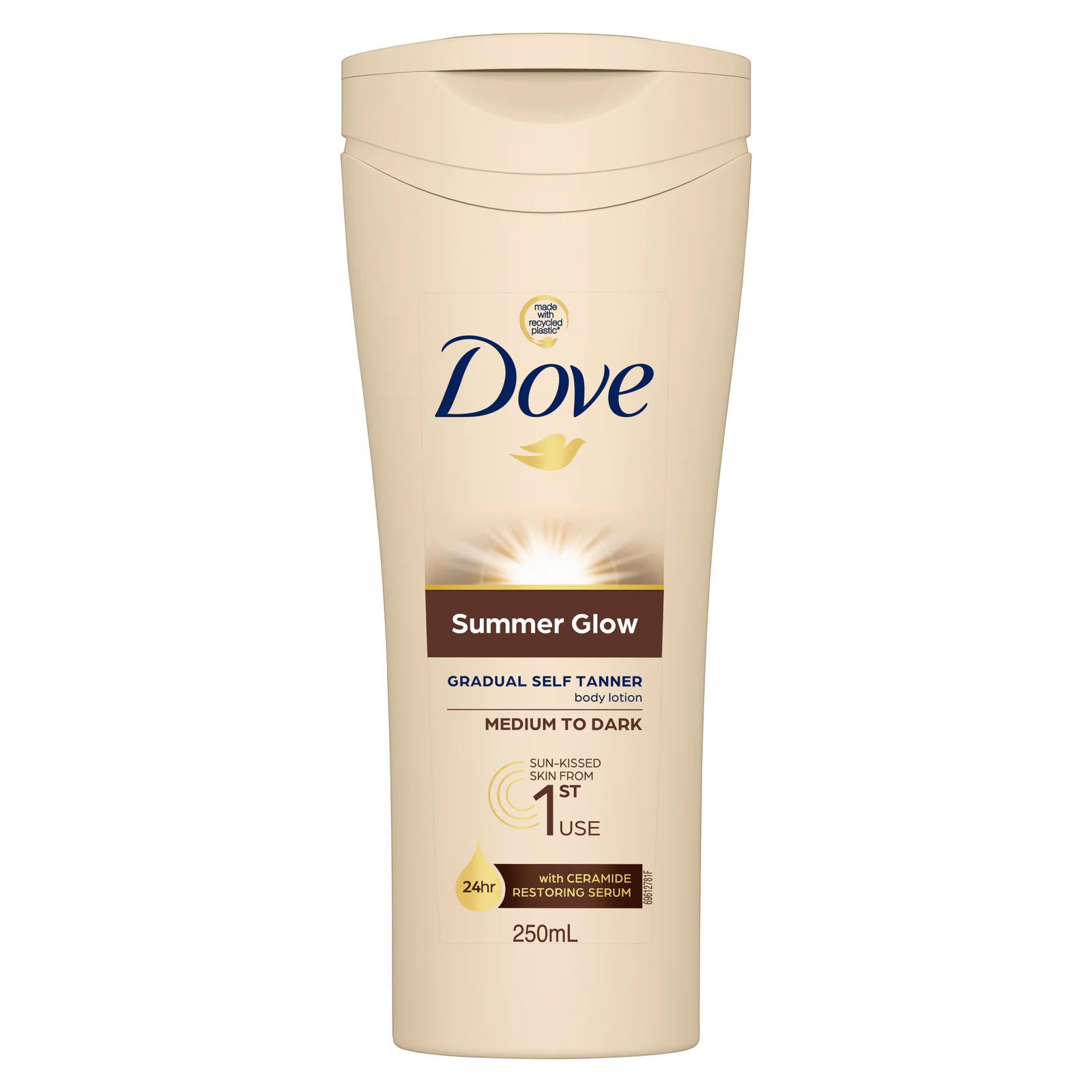 Dove Summer Glow Gradual Self Tan Body Lotion Medium to Dark 250mL