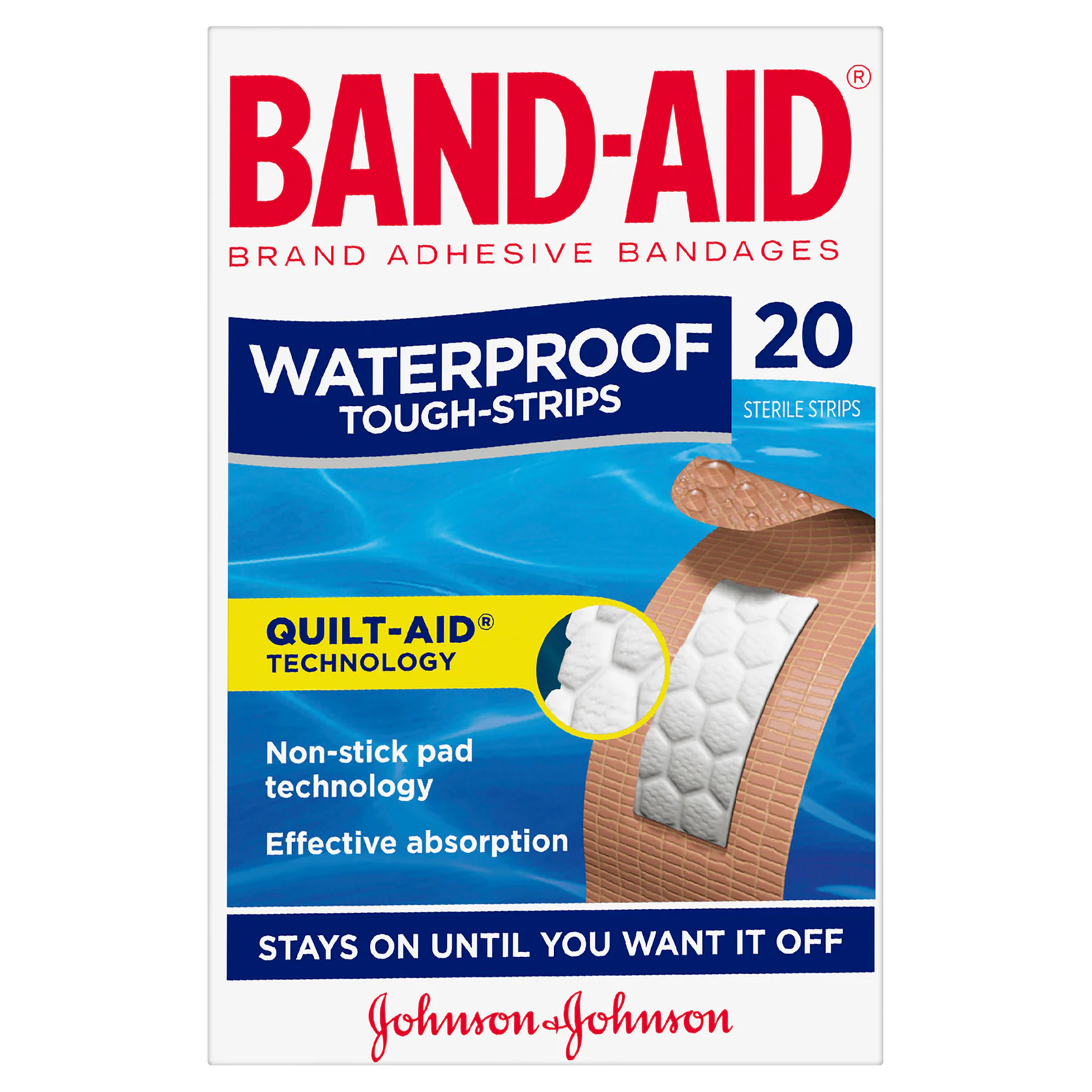 Band-Aid Tough Strips Waterproof Regular 20 pack