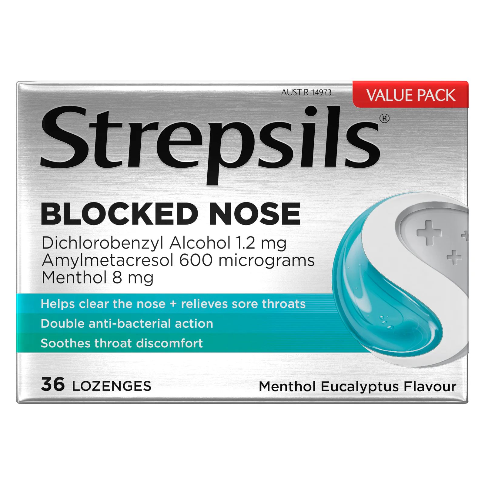 Strepsils Plus Blocked Nose 36 lozenges
