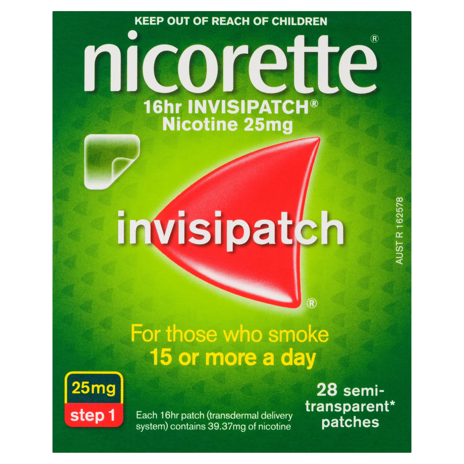 Nicorette 16hr Invisipatch 25mg Step 1 - 28 patches