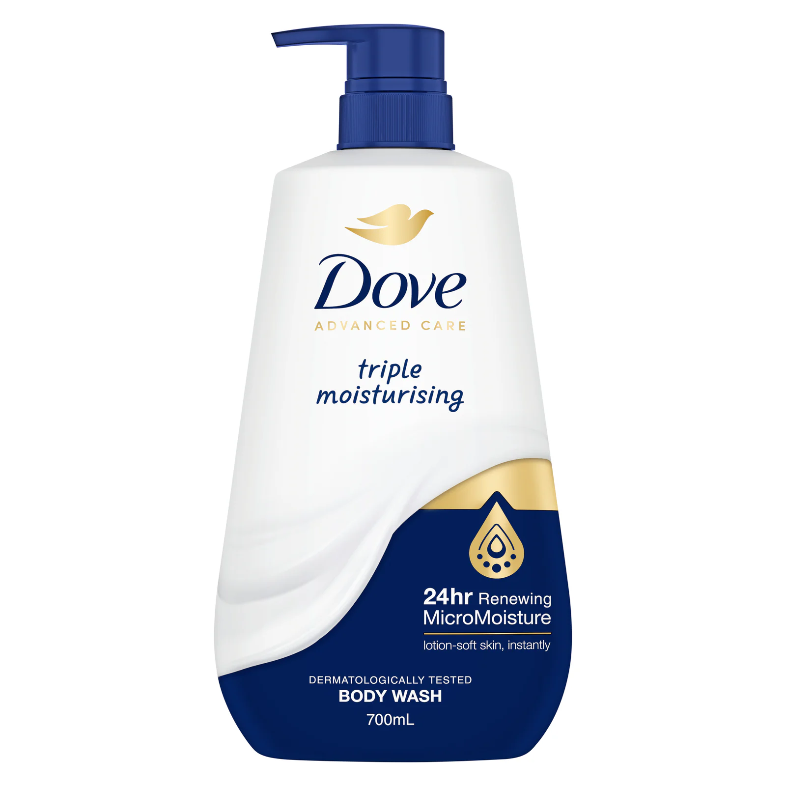 Dove Advanced Care Triple Moisturising Body Wash 700mL