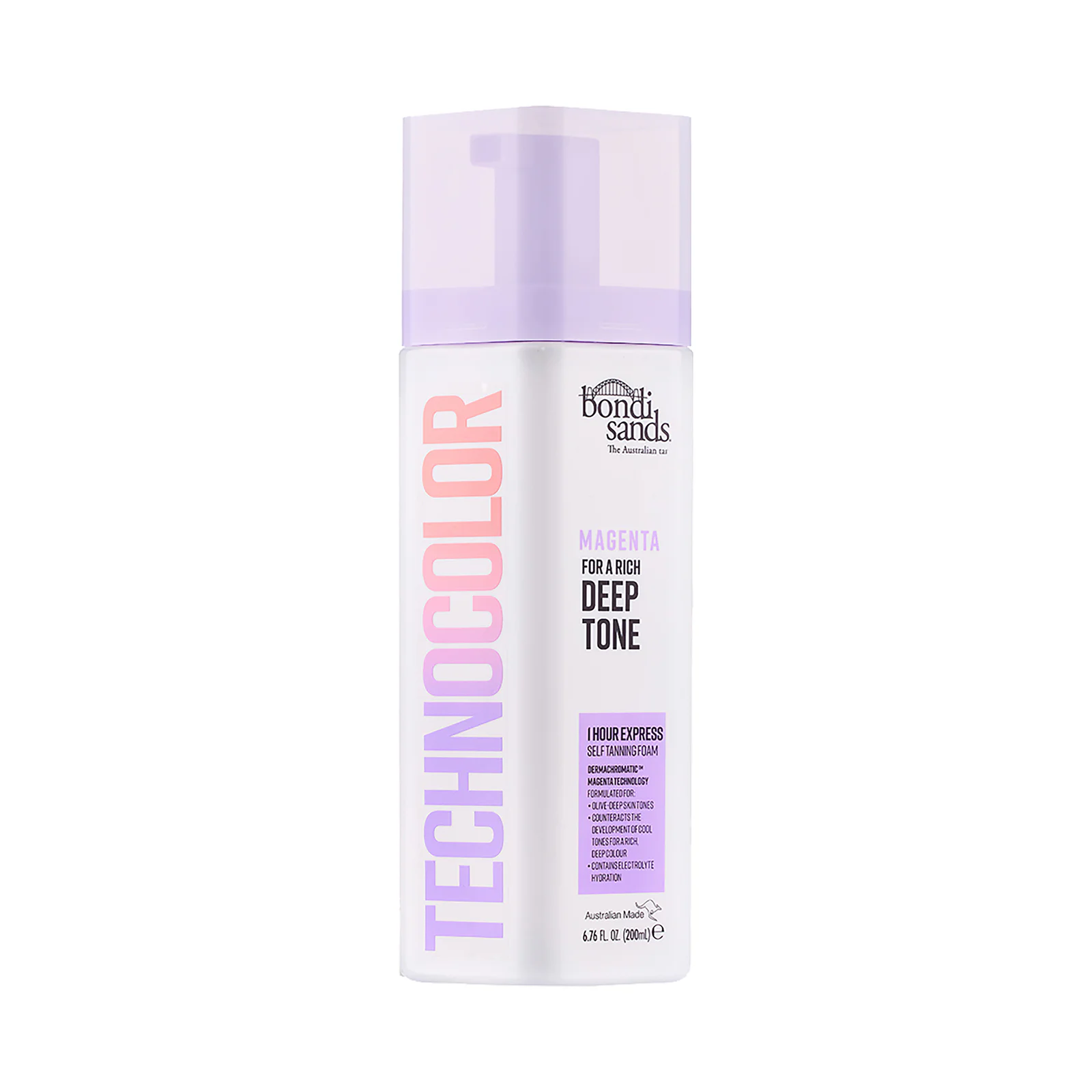 Bondi Sands Technocolor 1 Hour Express Self Tanning Foam Magenta 200ml