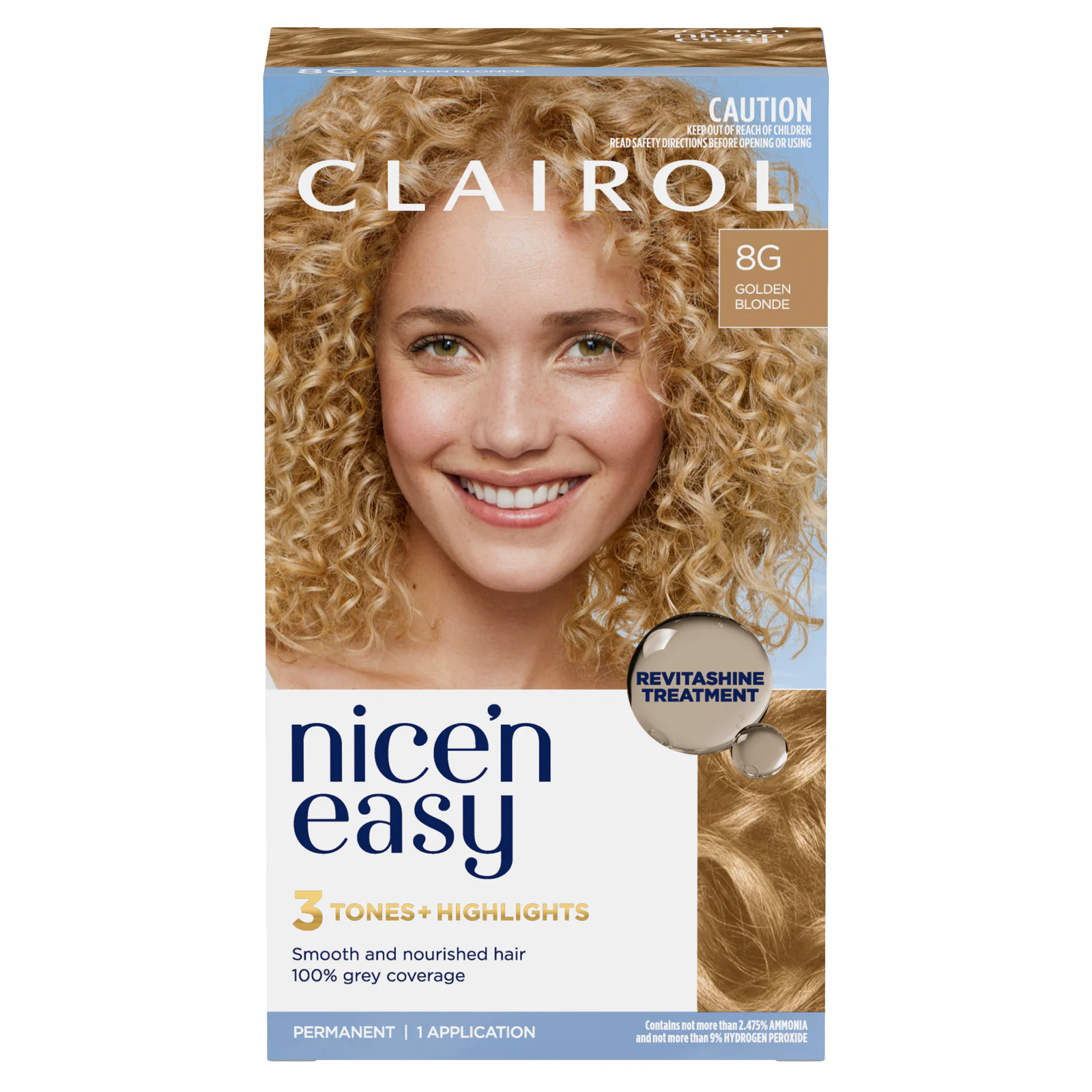 Clairol Nice 'n Easy 8G Natural Golden Blonde Hair Colour