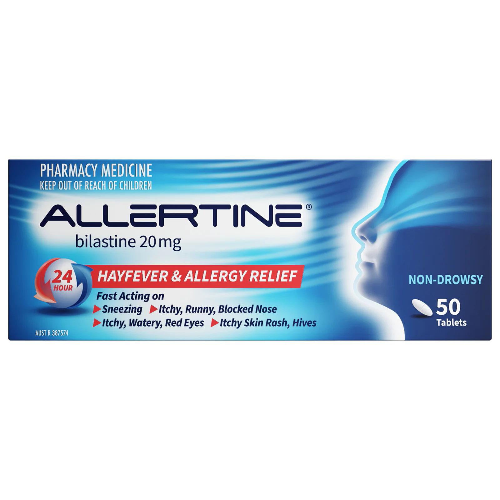 Allertine Bilastine 20mg - 50 tablets