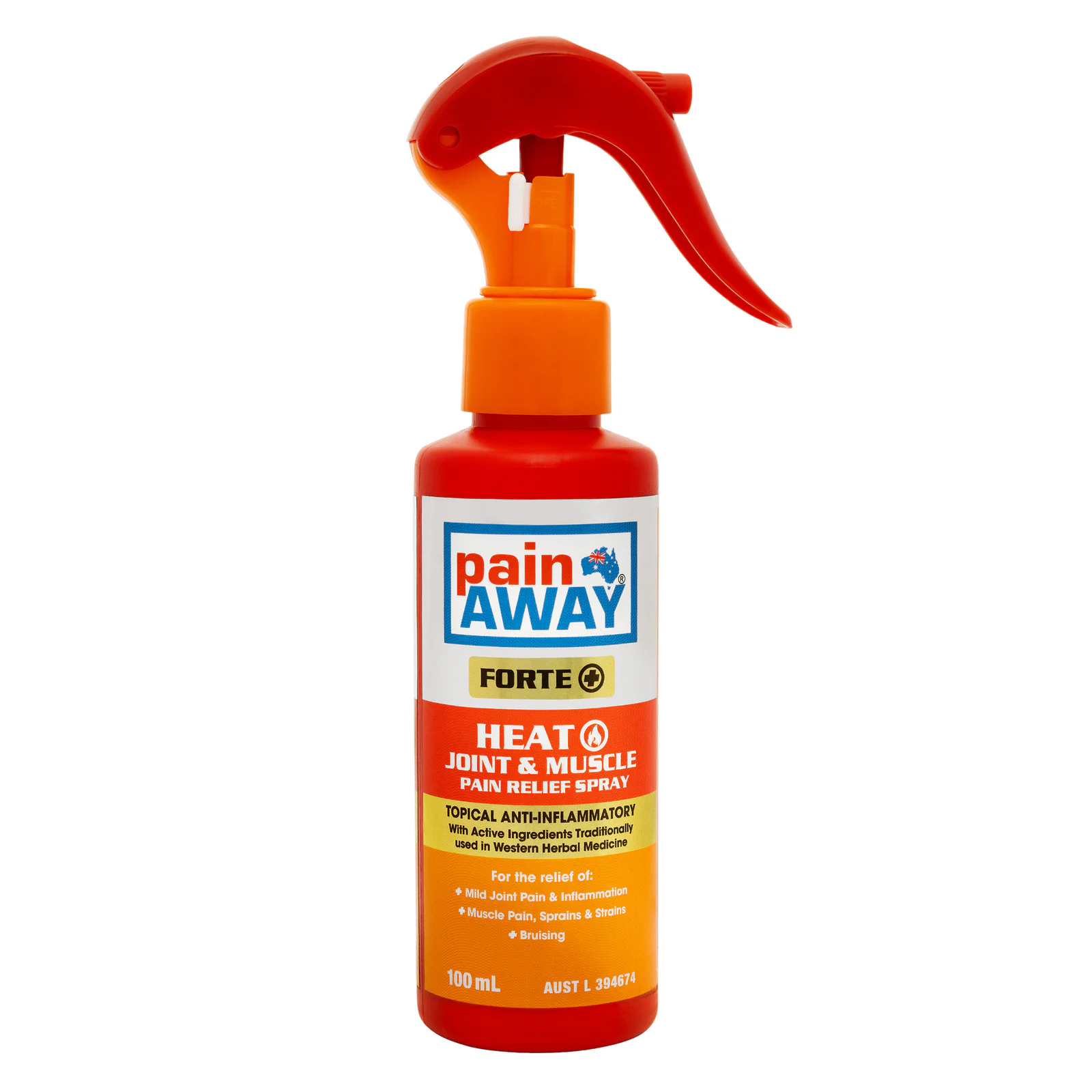Pain Away Forte + Heat Joint & Muscle Pain Relief Spray 100ml