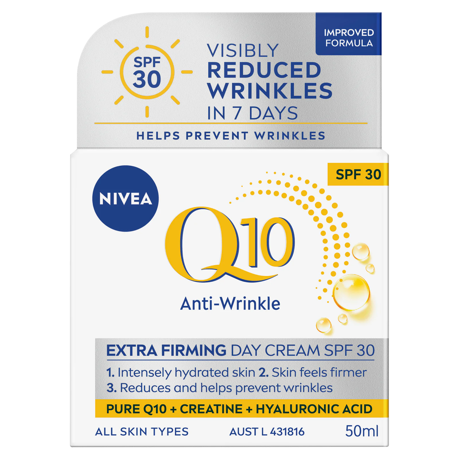 Nivea Q10 Anti-Wrinkle Extra Firming Day Cream SPF30 - 50ml