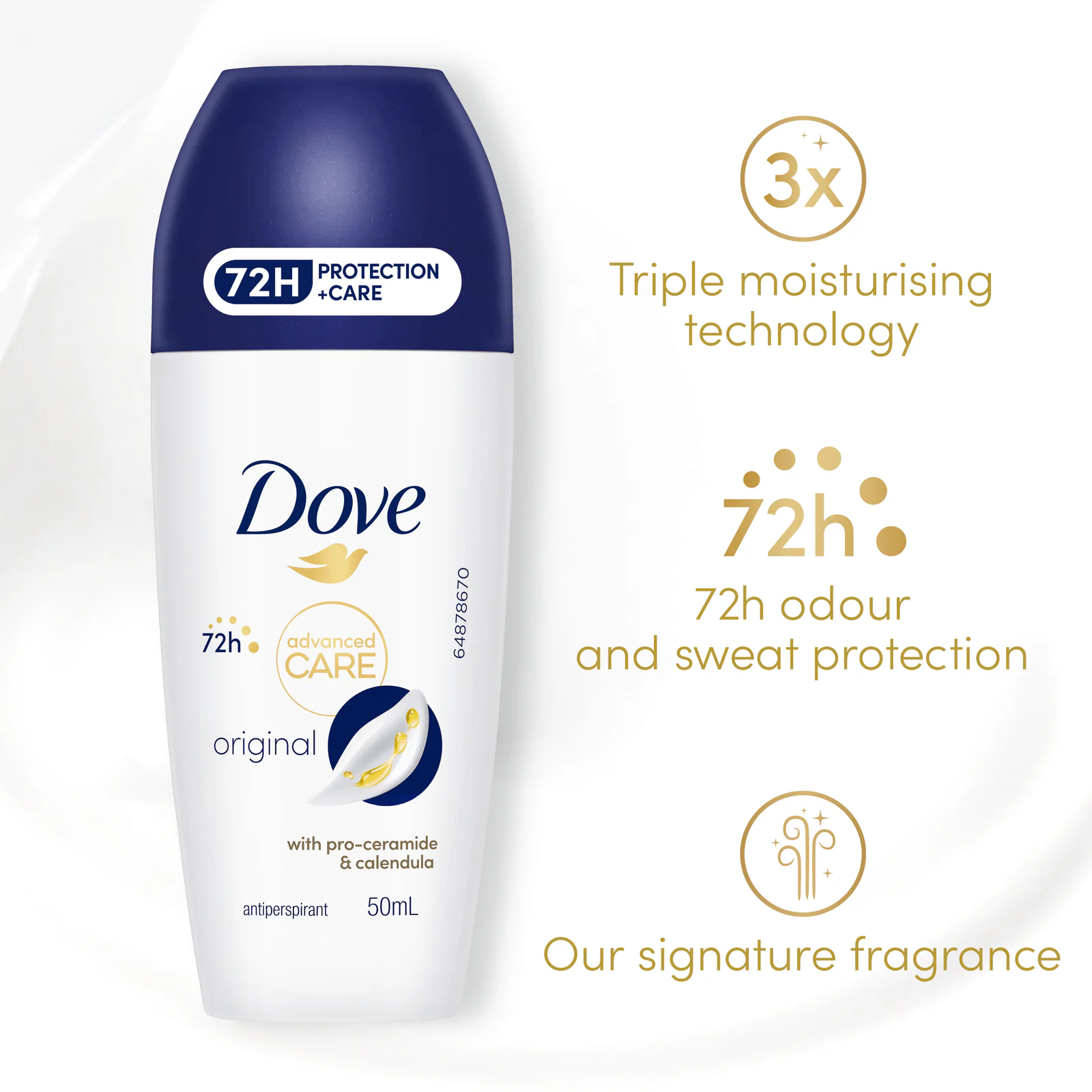Dove Women Advanced Care Original Antiperspirant Roll-On 50ml