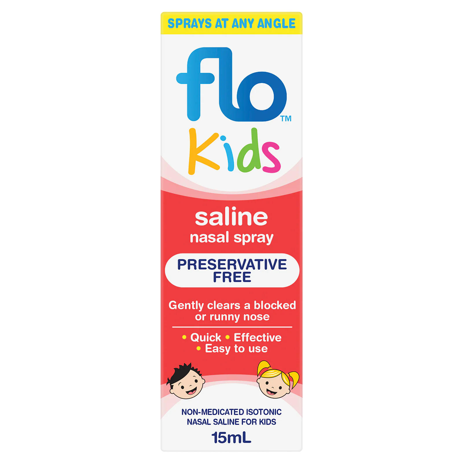 FLO Kids Saline Nasal Spray 15ml