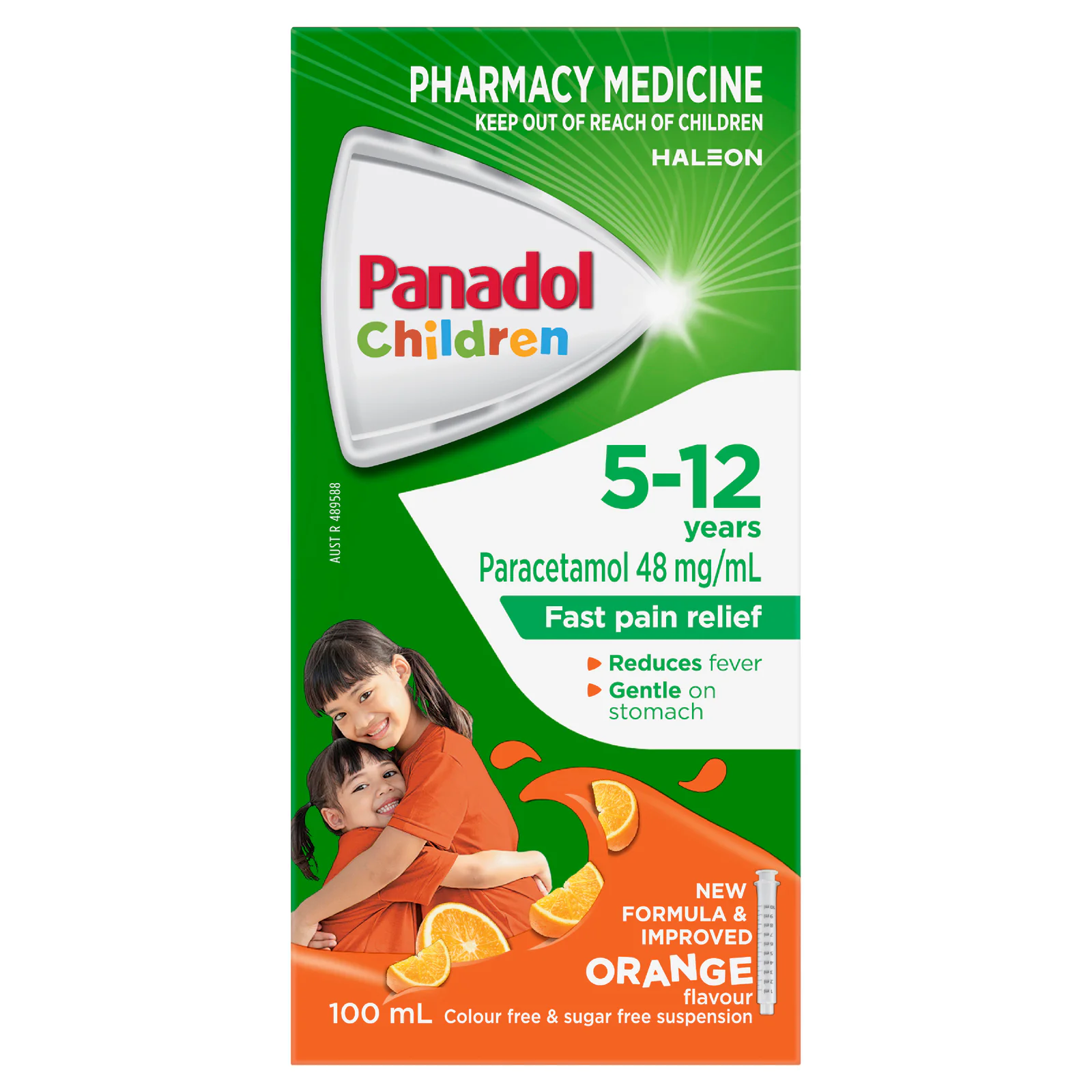 Panadol Children 5-12 Years Colourfree Suspension Orange Flavour 100ml