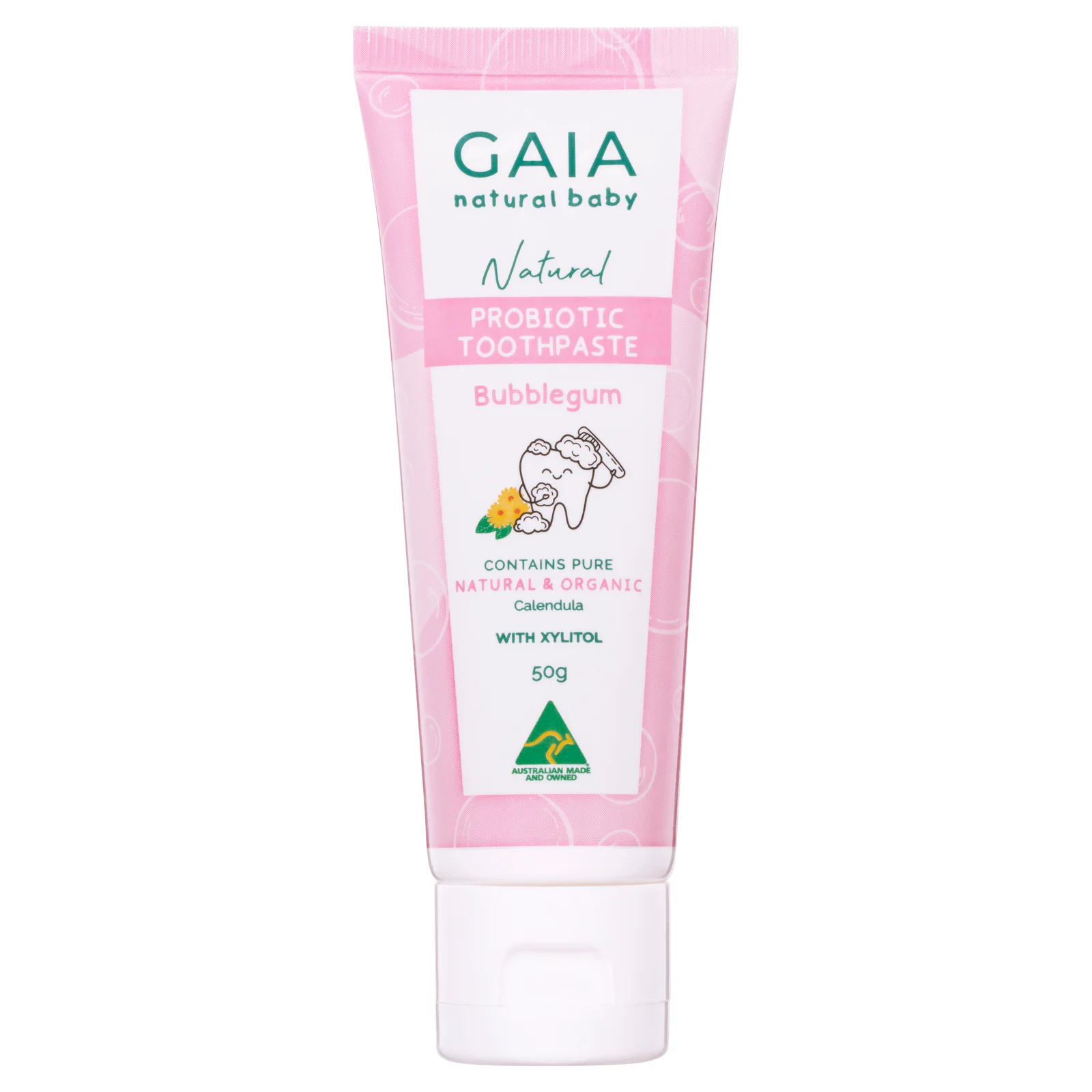 GAIA Natural Baby Probiotic Toothpaste Bubblegum 50g