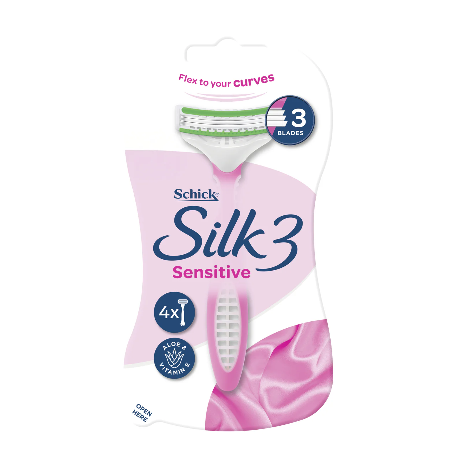 Schick Silk 3 Sensitive Disposable Razors 4 pack