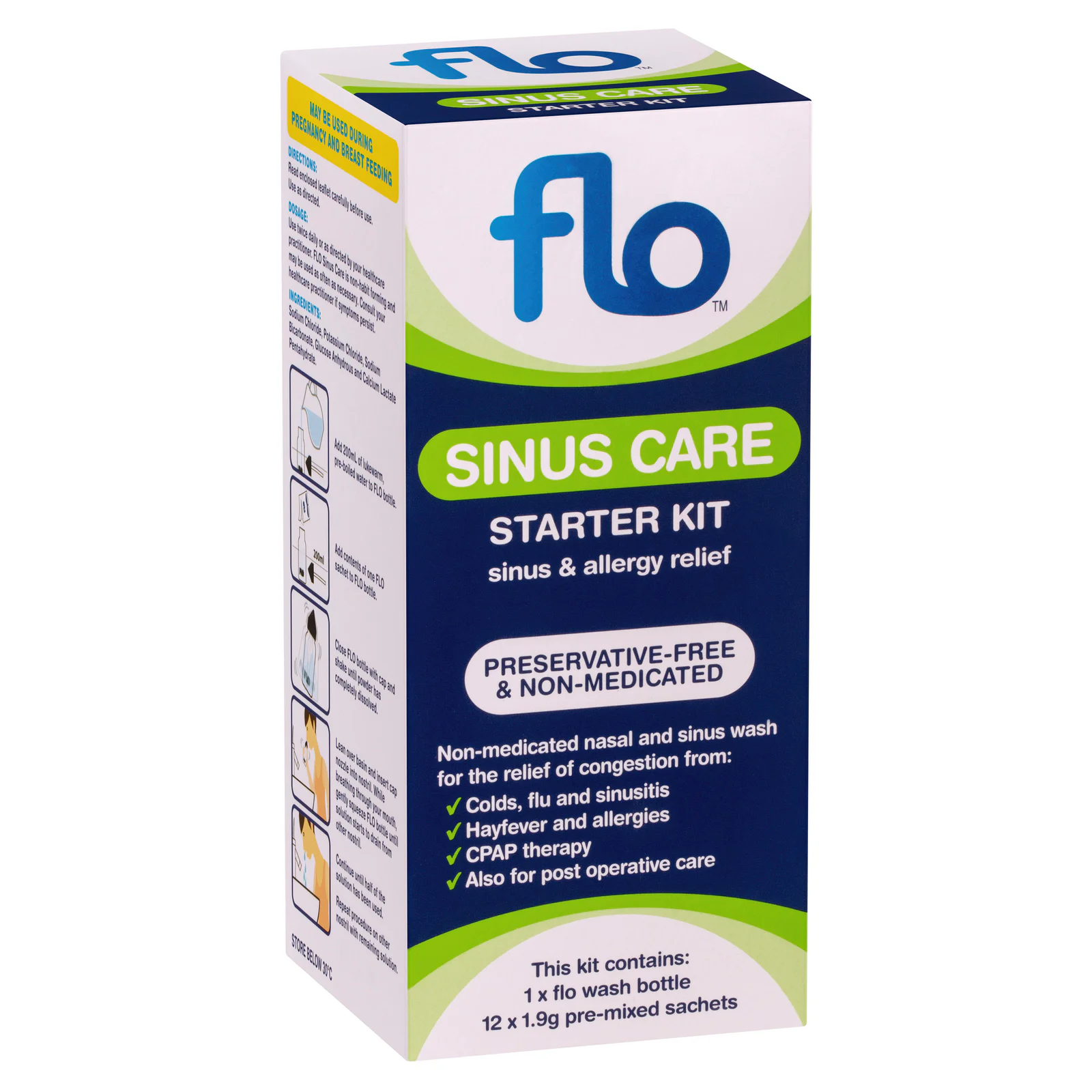 FLO Sinus Care Starter Kit 12 sachets