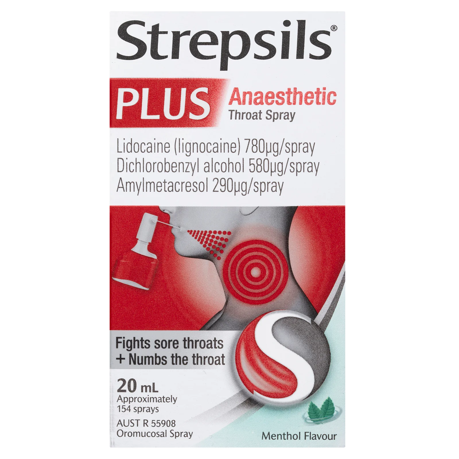 Strepsils Plus Anaesthetic Throat Spray 20ml
