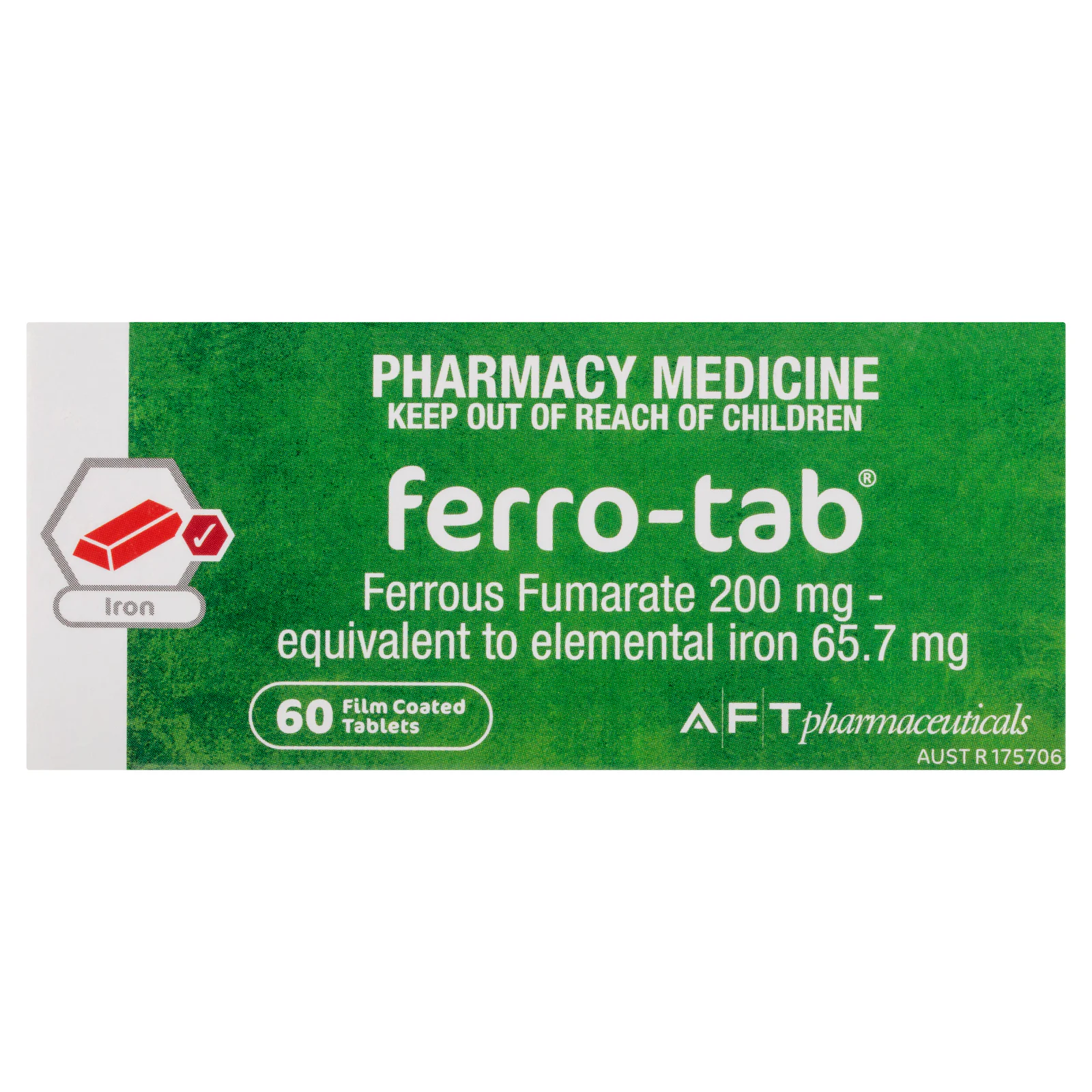 Ferro-Tab Iron 200mg - 60 tablets
