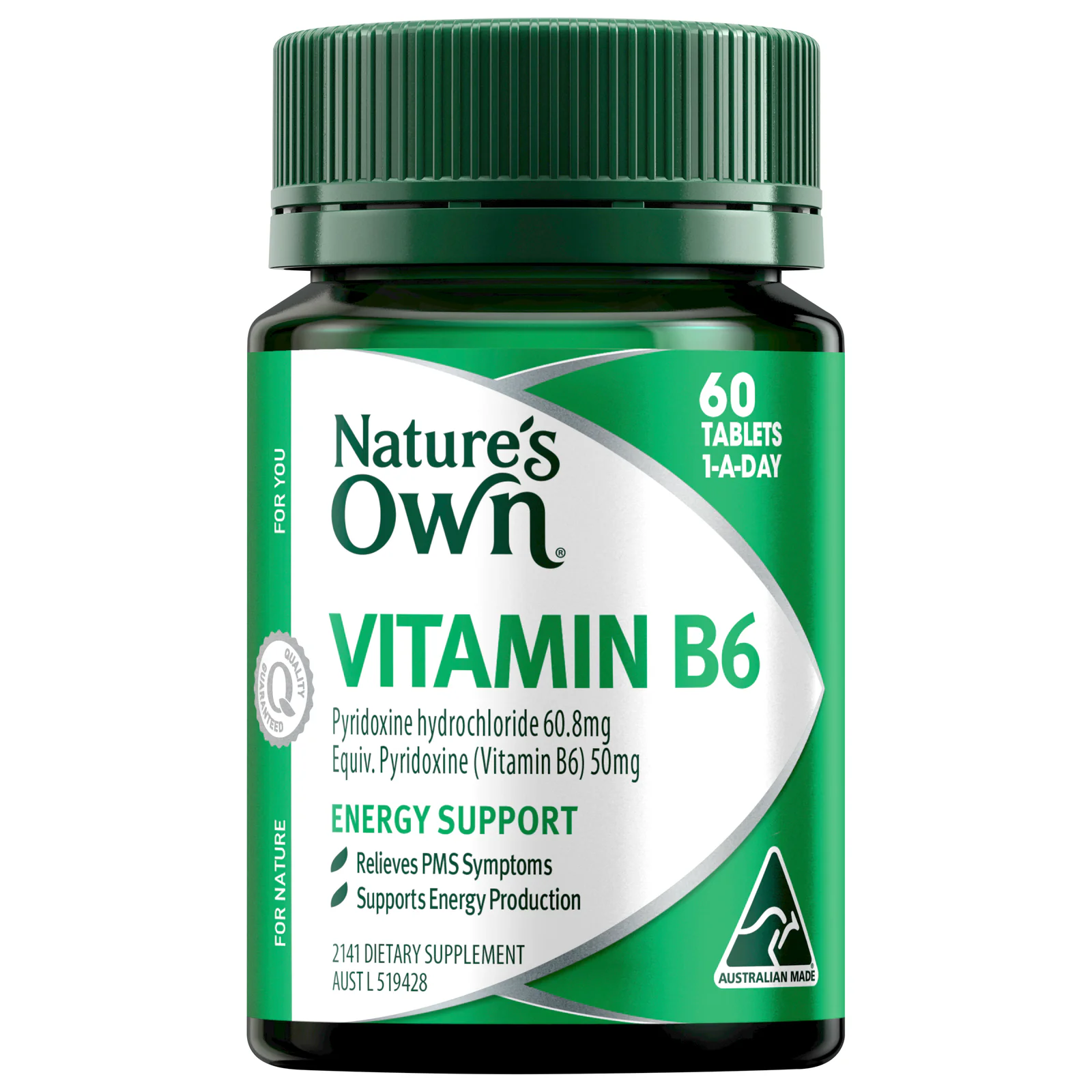 Nature's Own Vitamin B6 50mg - 60 tablets