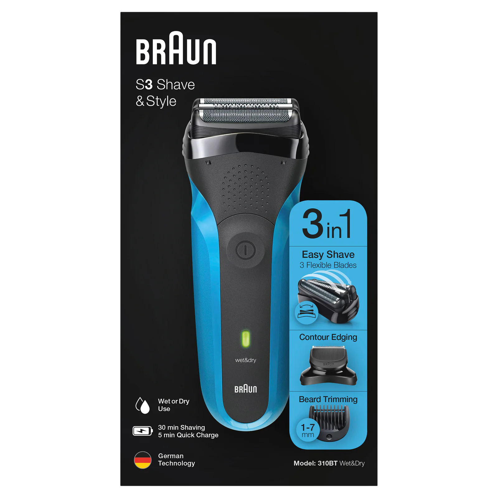Braun Series 3 Shave & Style 310BT Electric Shaver 1 unit
