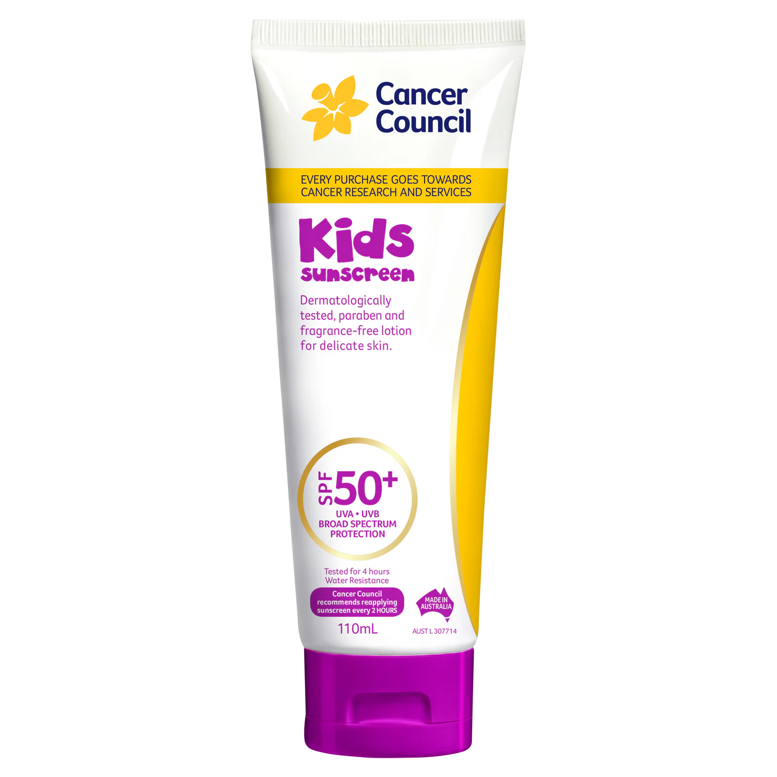 Cancer Council Kids Sunscreen Tube SPF 50+ - 110ml