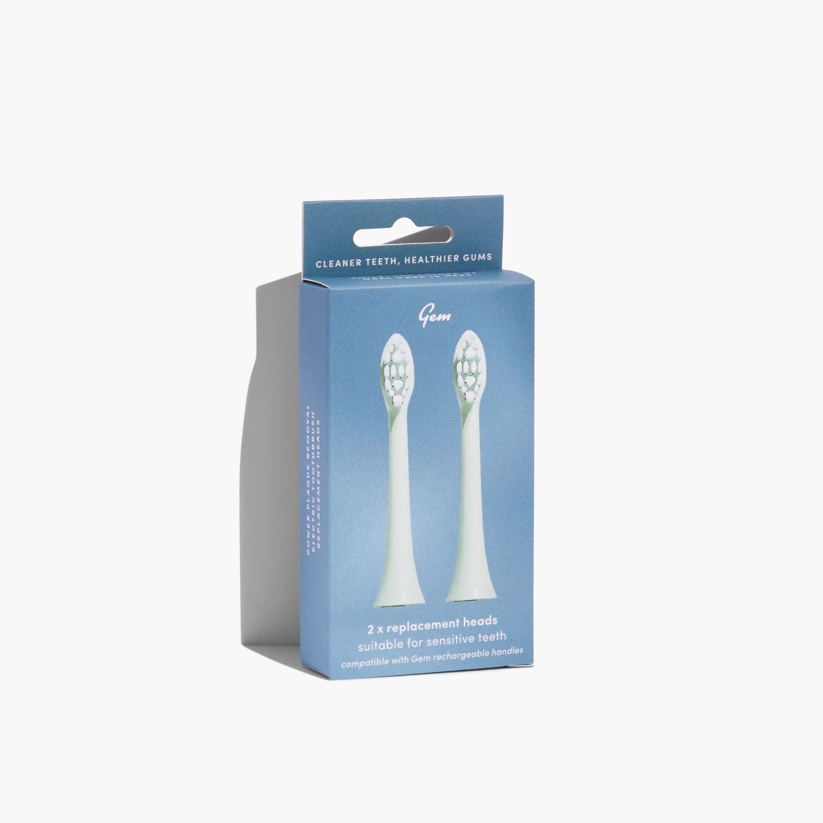 Gem Electric Toothbrush Replacement Heads Mint 2 pack
