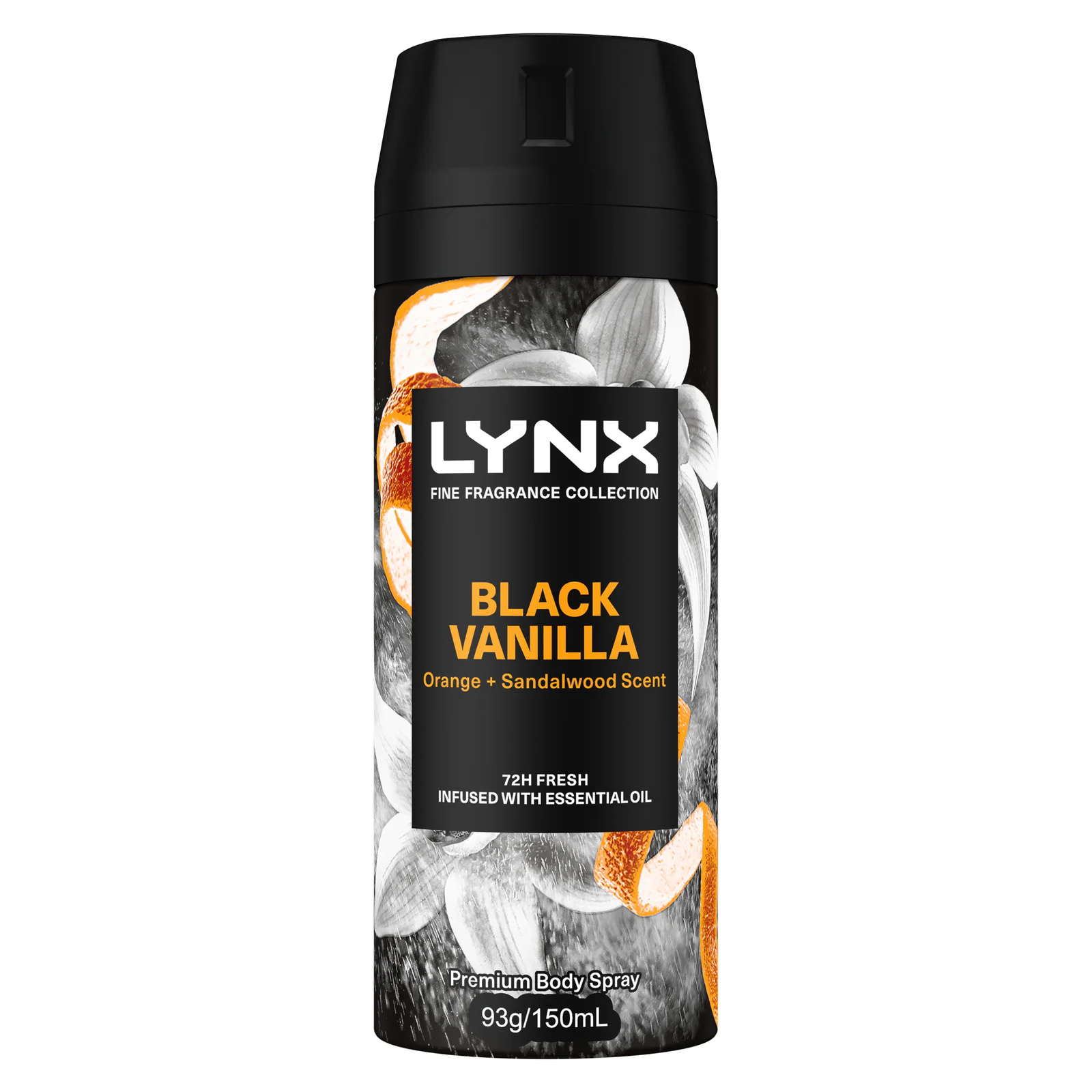 Lynx Fine Fragrance Deodorant Body Spray Black Vanilla 150mL