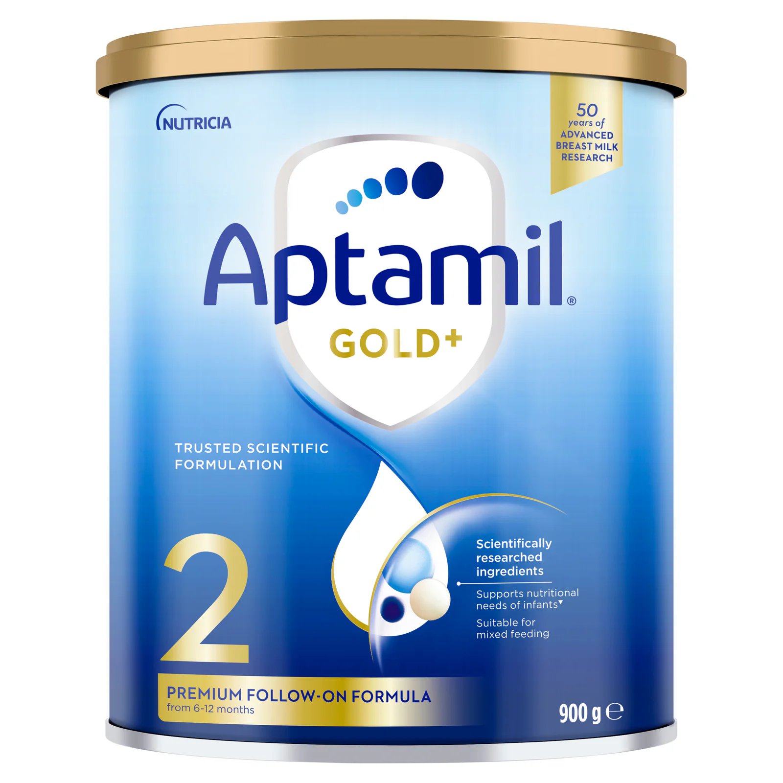 Aptamil Gold+ 2 Premium Baby Formula From 6 To 12 Months 900g