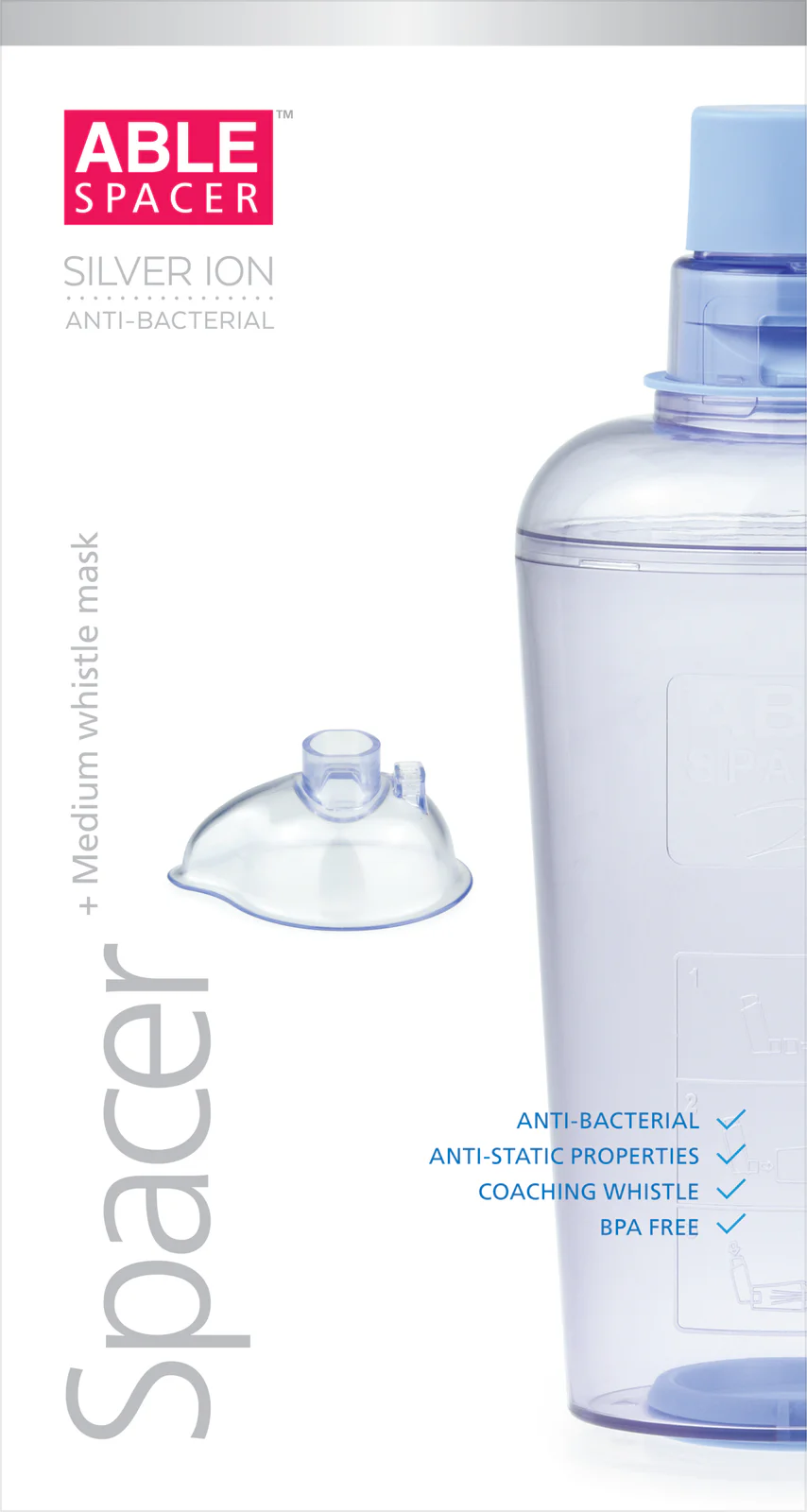 Able Spacer Anti-Bacterial With Medium Mask 1 each