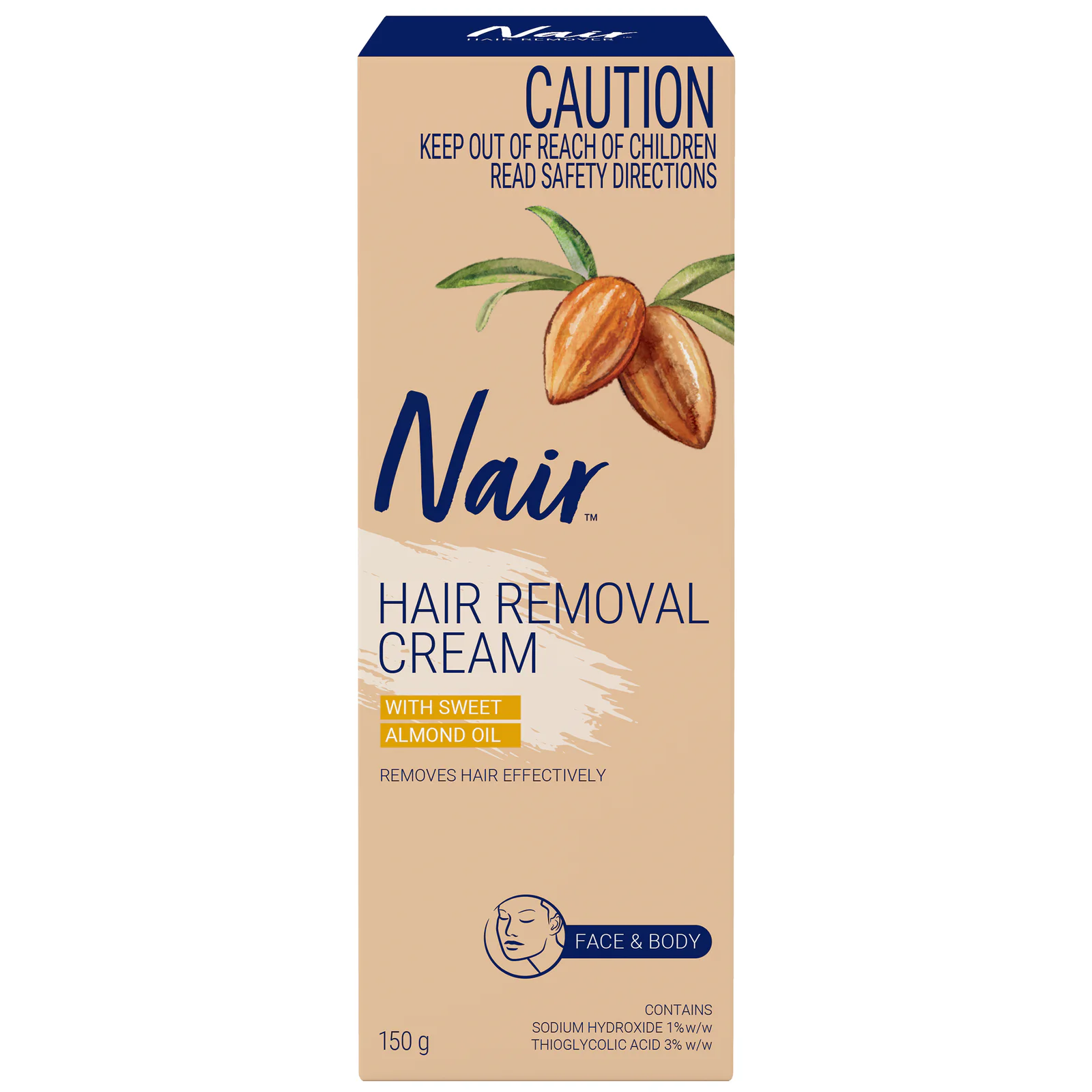 Nair Sensitive Hair Removal Cream Face & Body 150g
