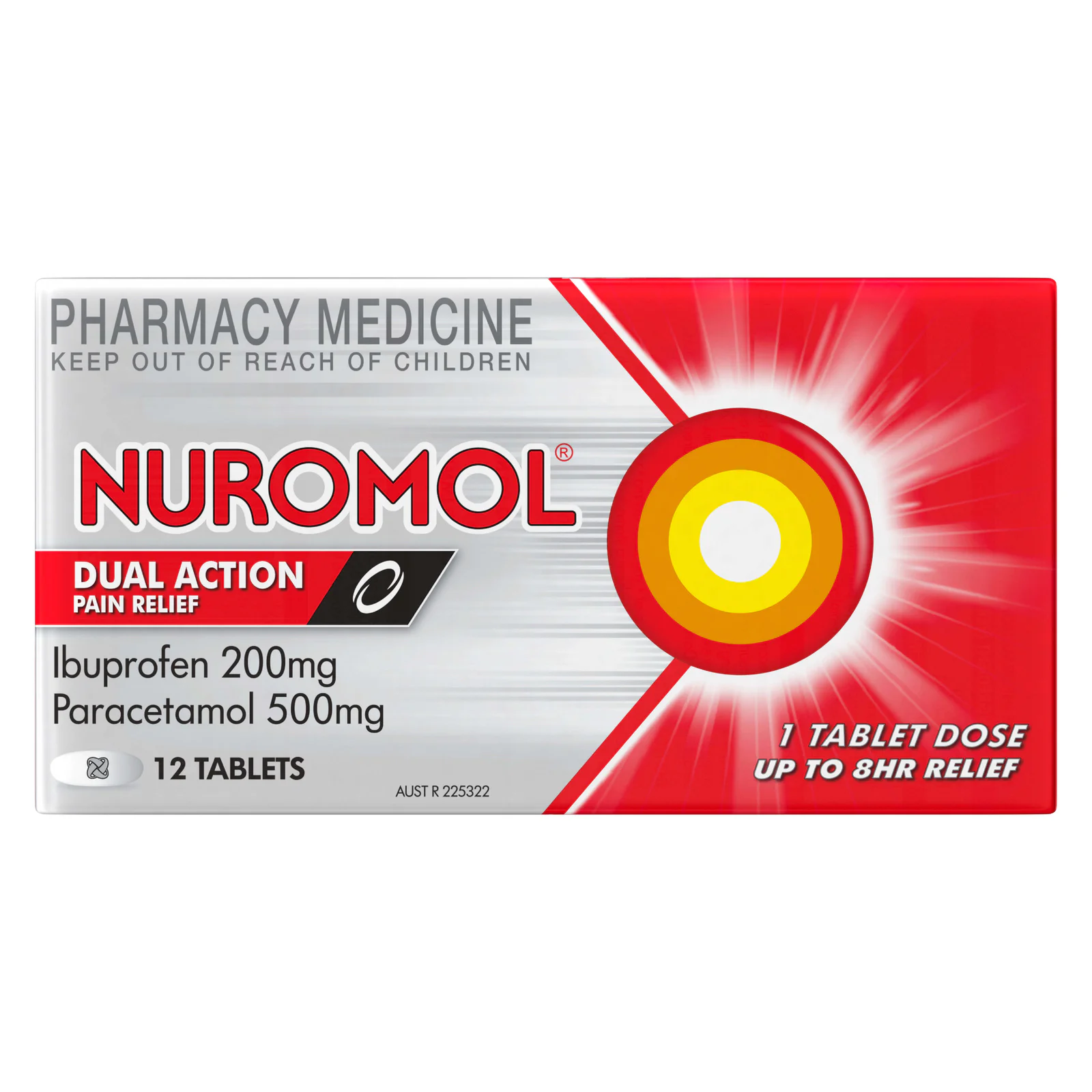 Nuromol Ibuprofen 200mg & Paracetamol 500mg - 12 tablets